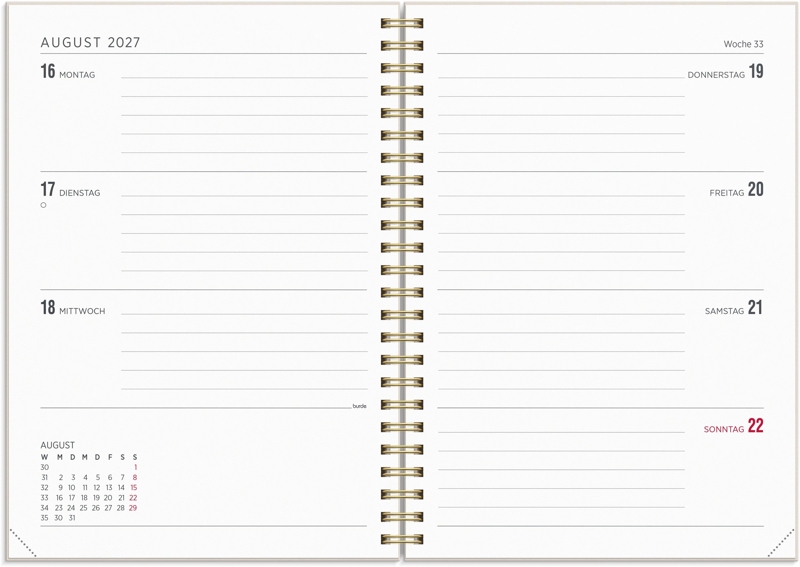 Kalender 26/27 Senator A5 Story Blumen