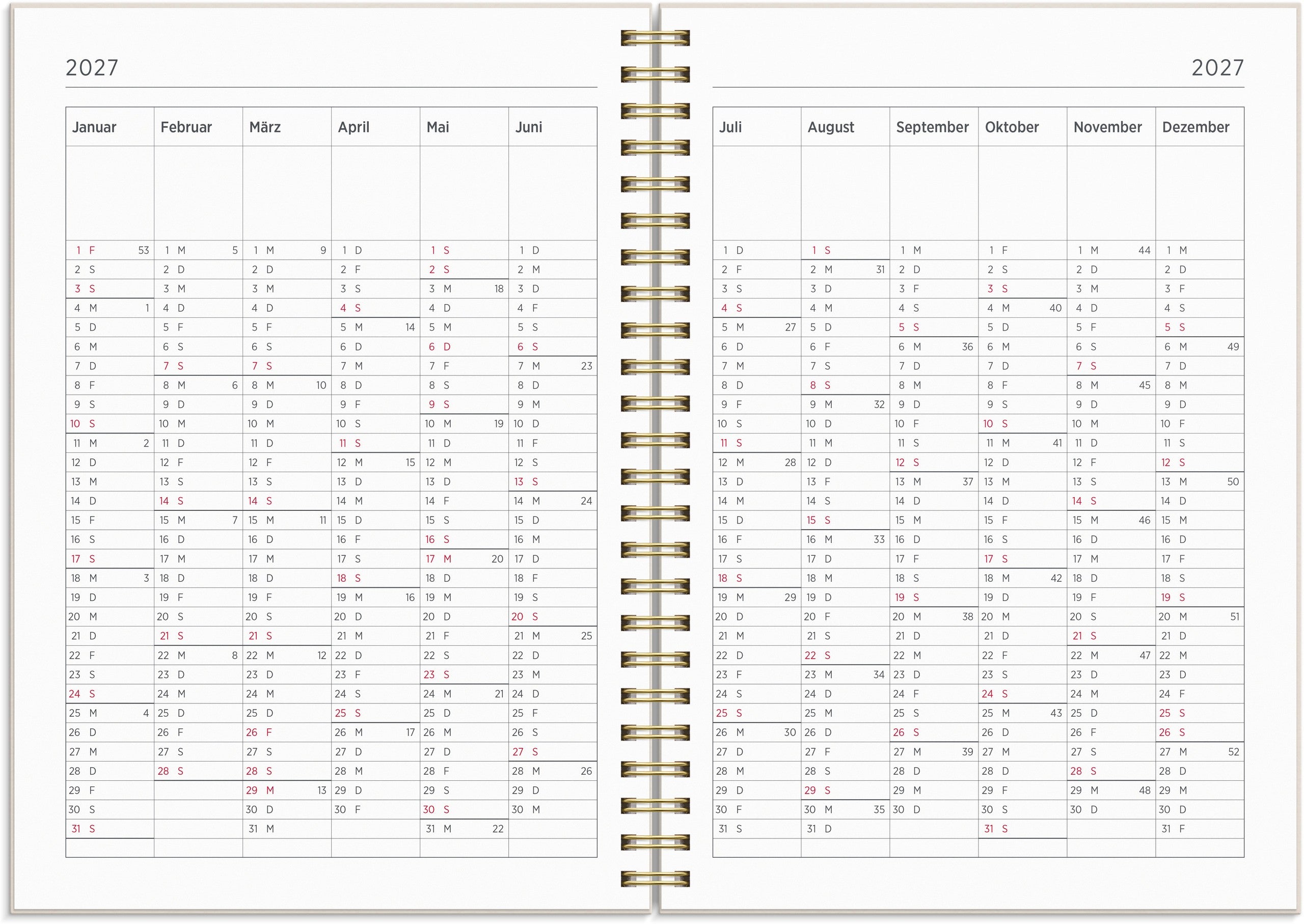 Kalender 26/27 Senator A5 Story Blumen