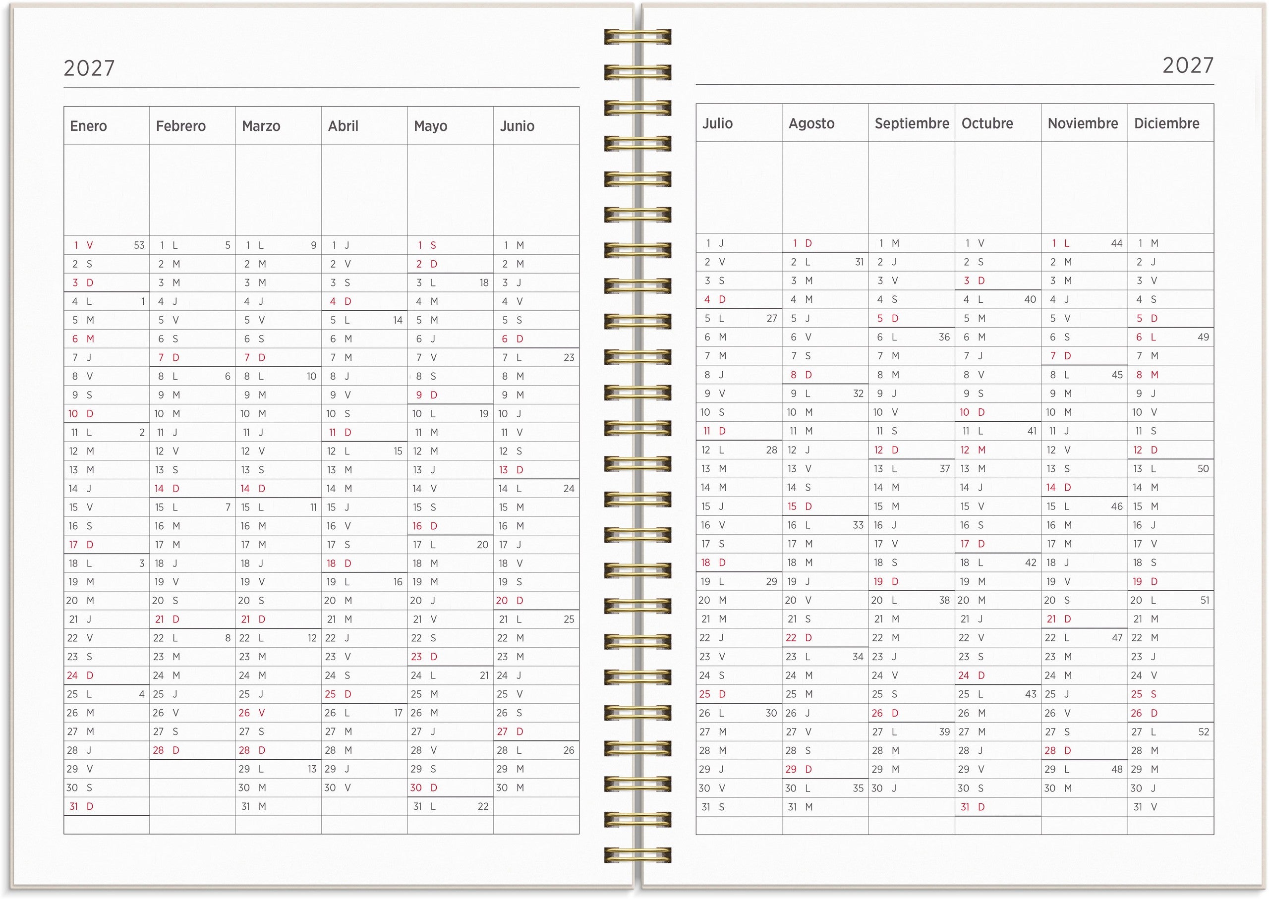 Calendario 26/27 Senator A5 Story Flores