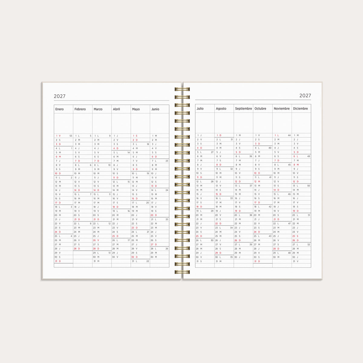 Calendario 26/27 Senator A5 Story Flores