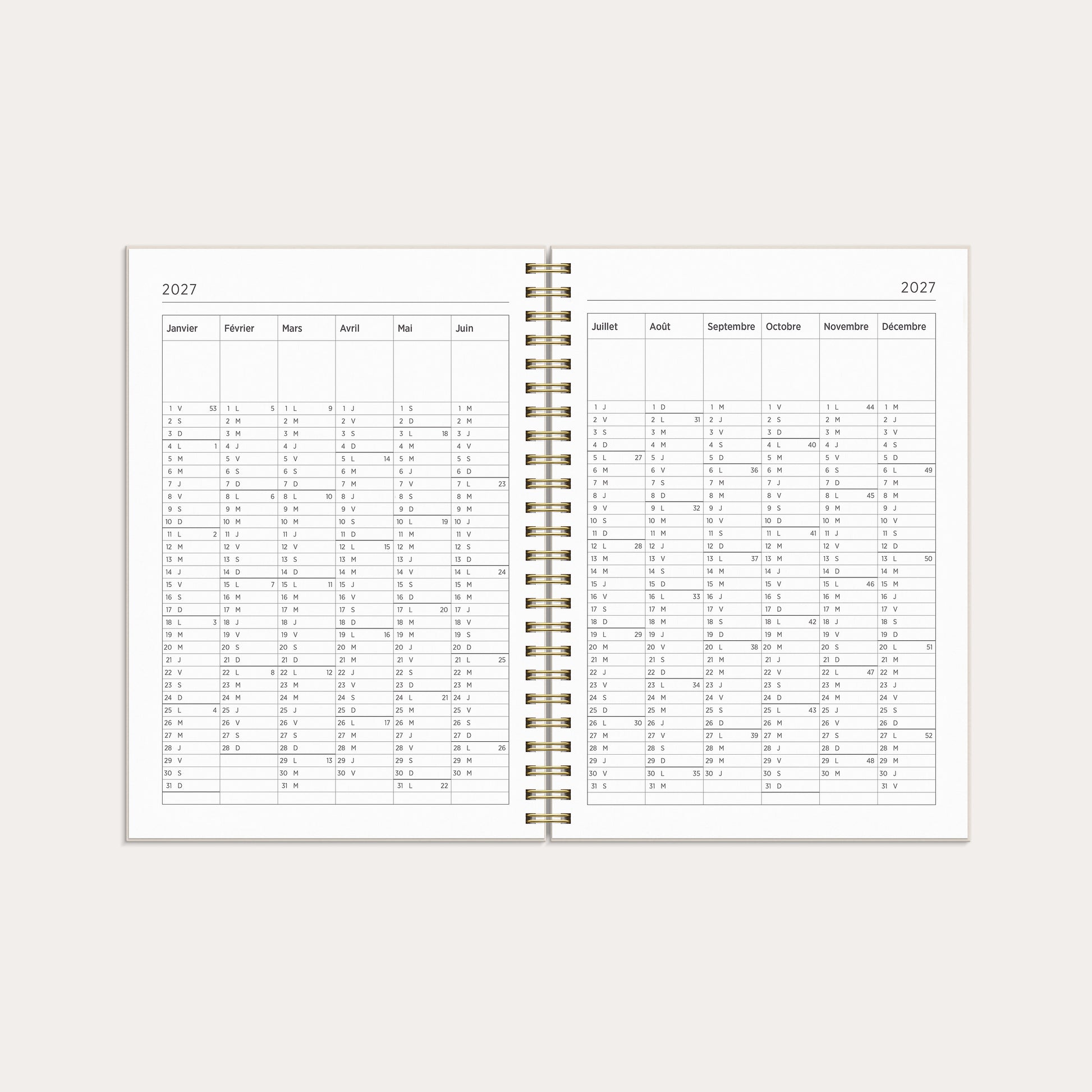 Calendrier 26/27 Senator A5 Story Fleurs – detail view