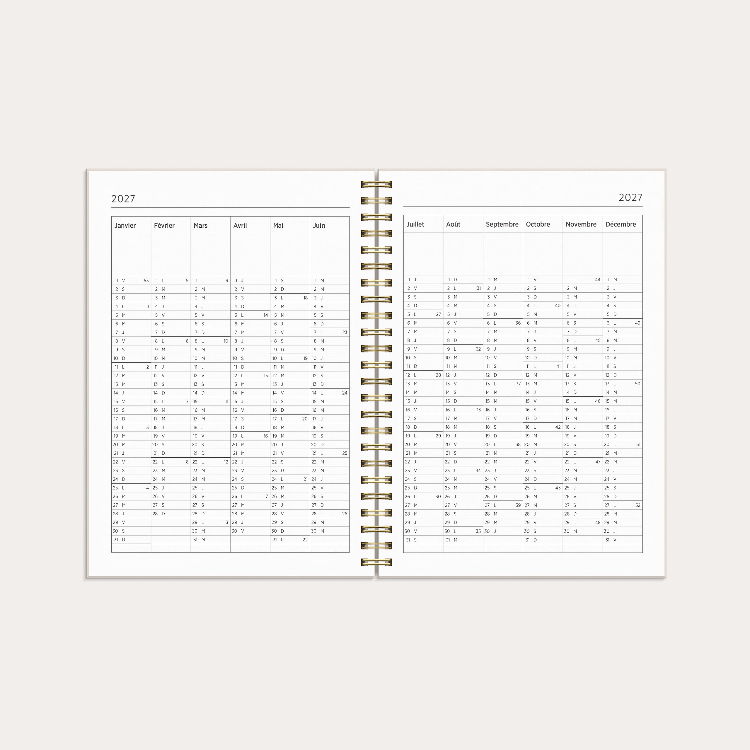 Calendrier 26/27 Senator A5 Story Fleurs – detail view