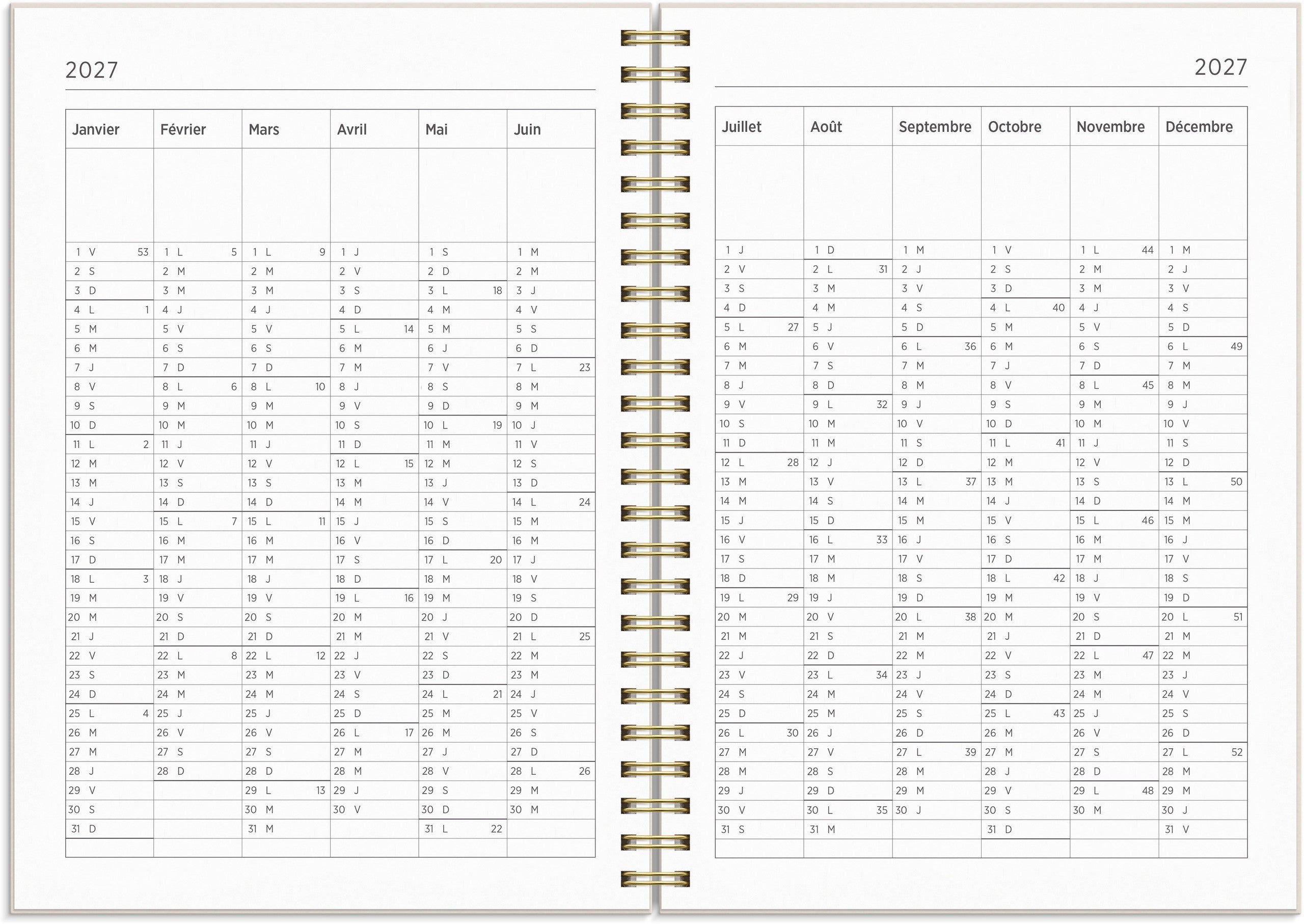 Calendrier 26/27 Senator A5 Story Fleurs
