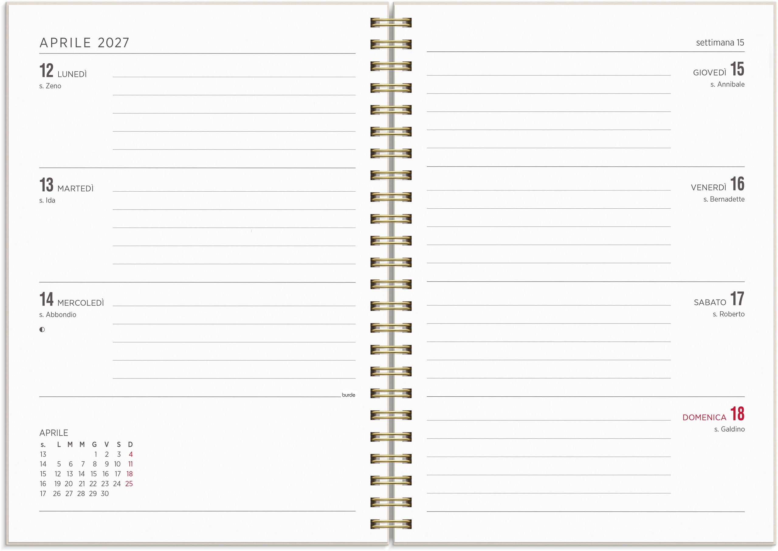 Calendario 26/27 Senator A5 Story Fiori