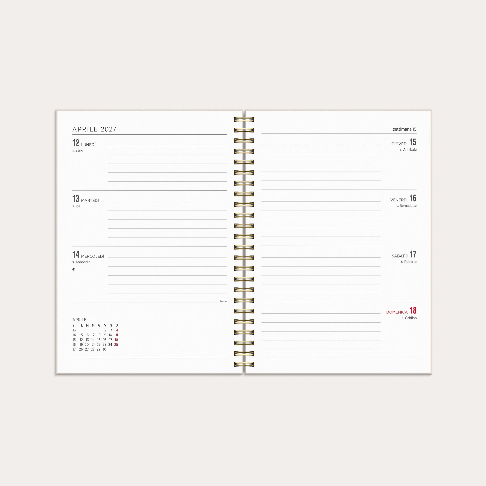 Calendario 26/27 Senator A5 Story Fiori – detail view