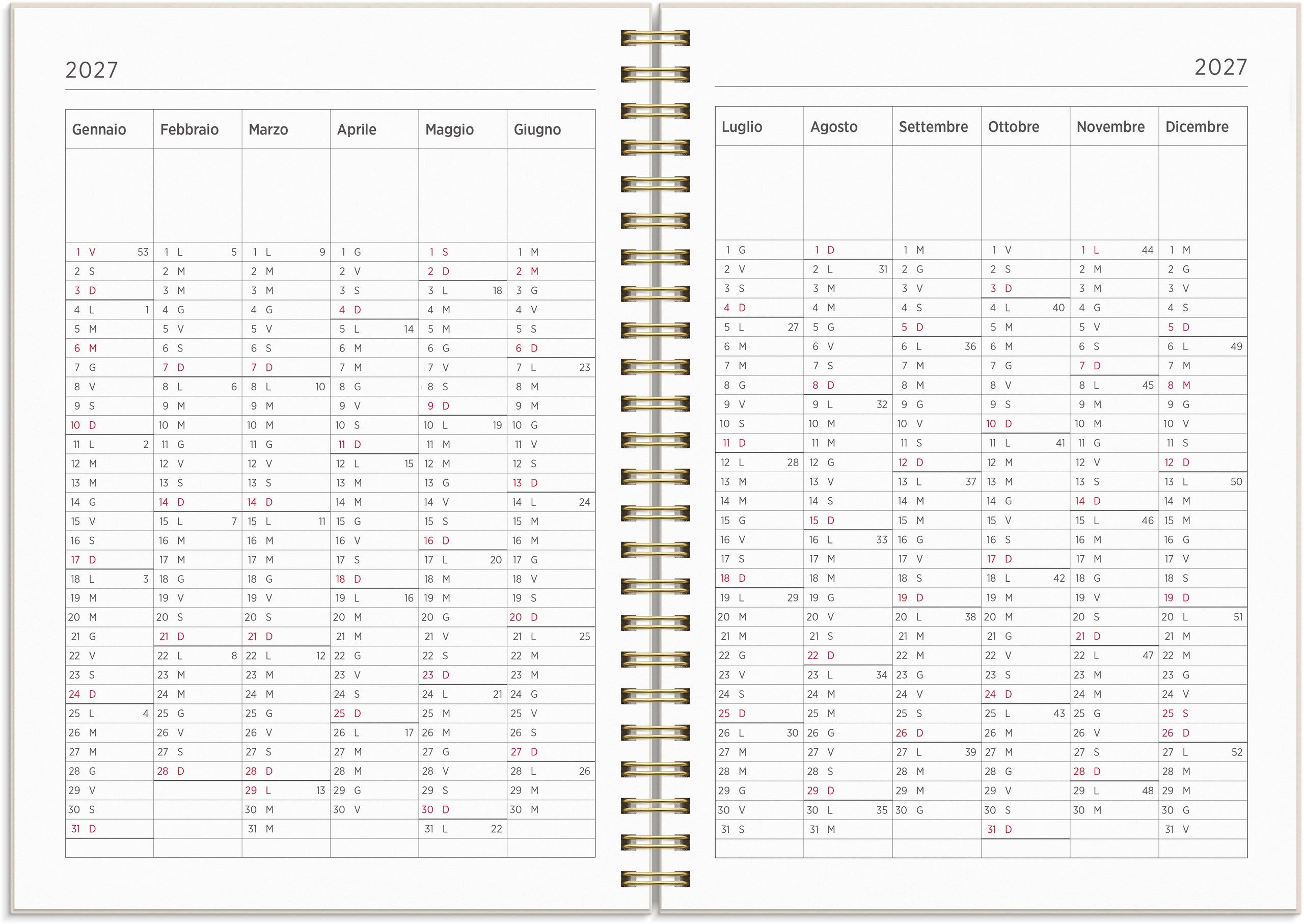 Calendario 26/27 Senator A5 Story Fiori