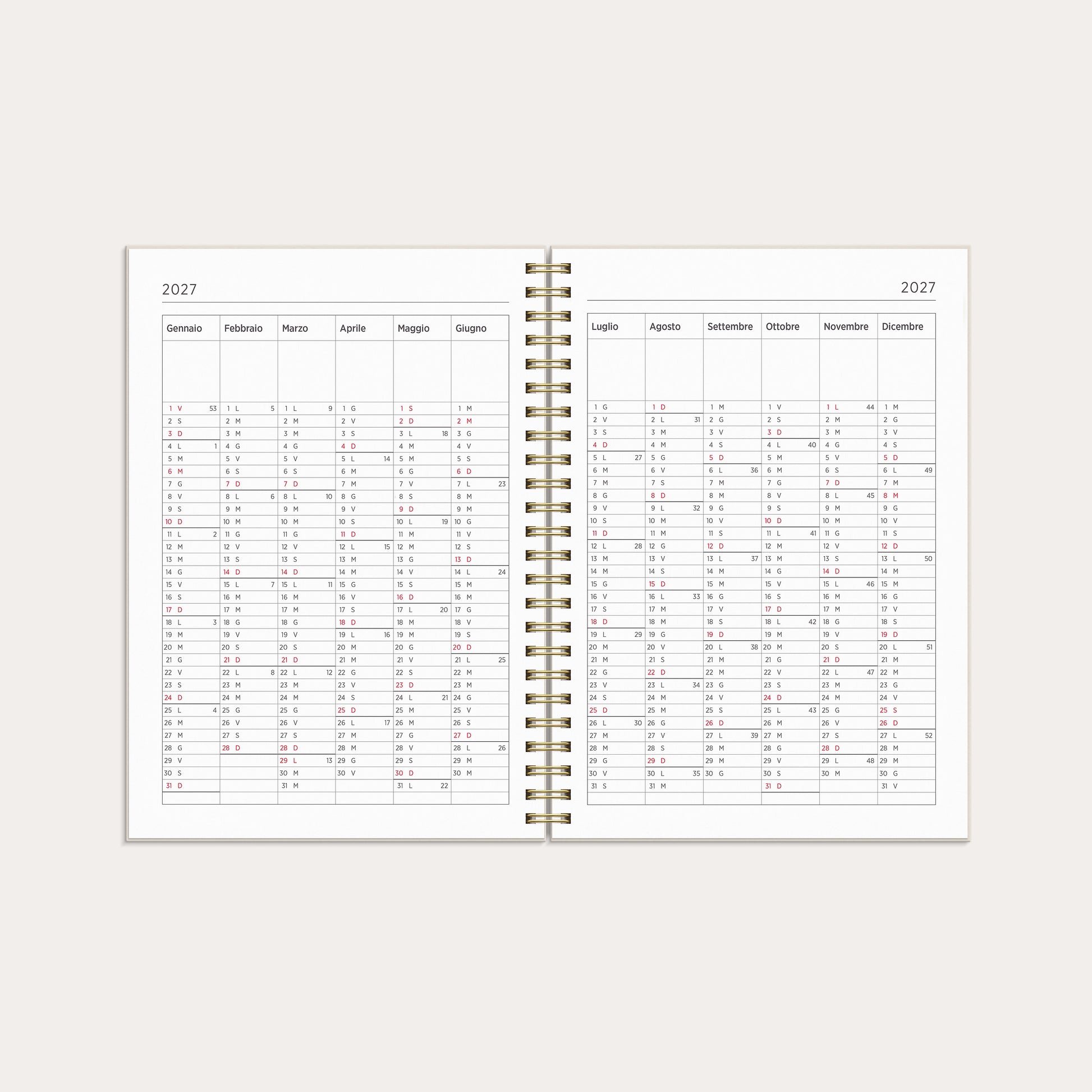 Calendario 26/27 Senator A5 Story Fiori – detail view