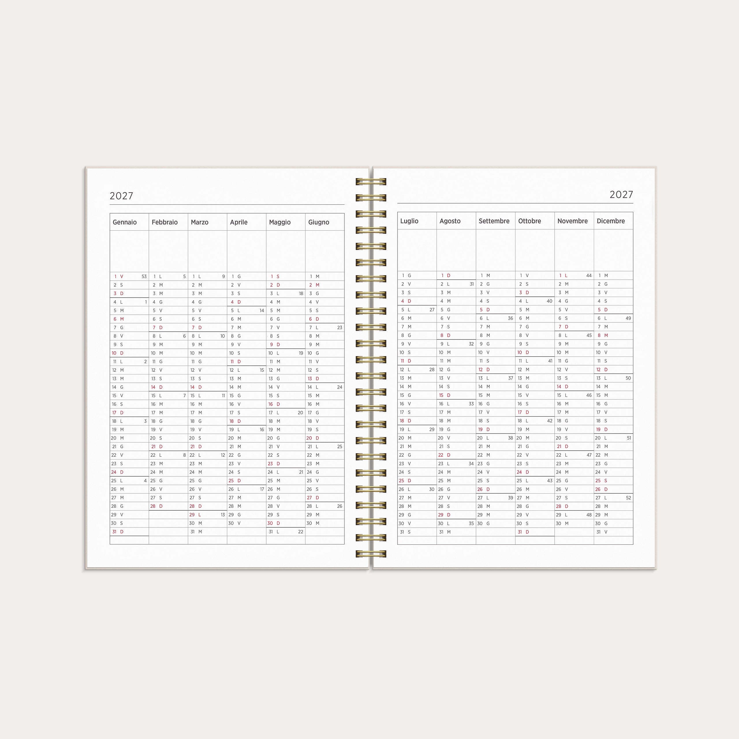 Calendario 26/27 Senator A5 Story Fiori – detail view