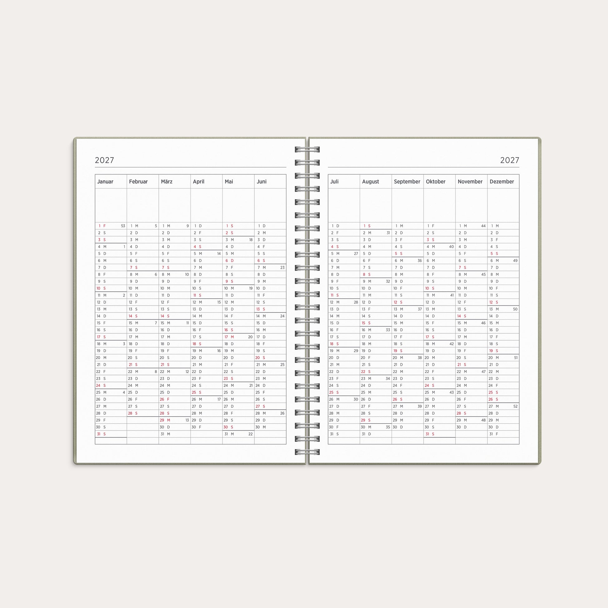 Kalender 26/27 Senator A5 Story Blatt – detail view