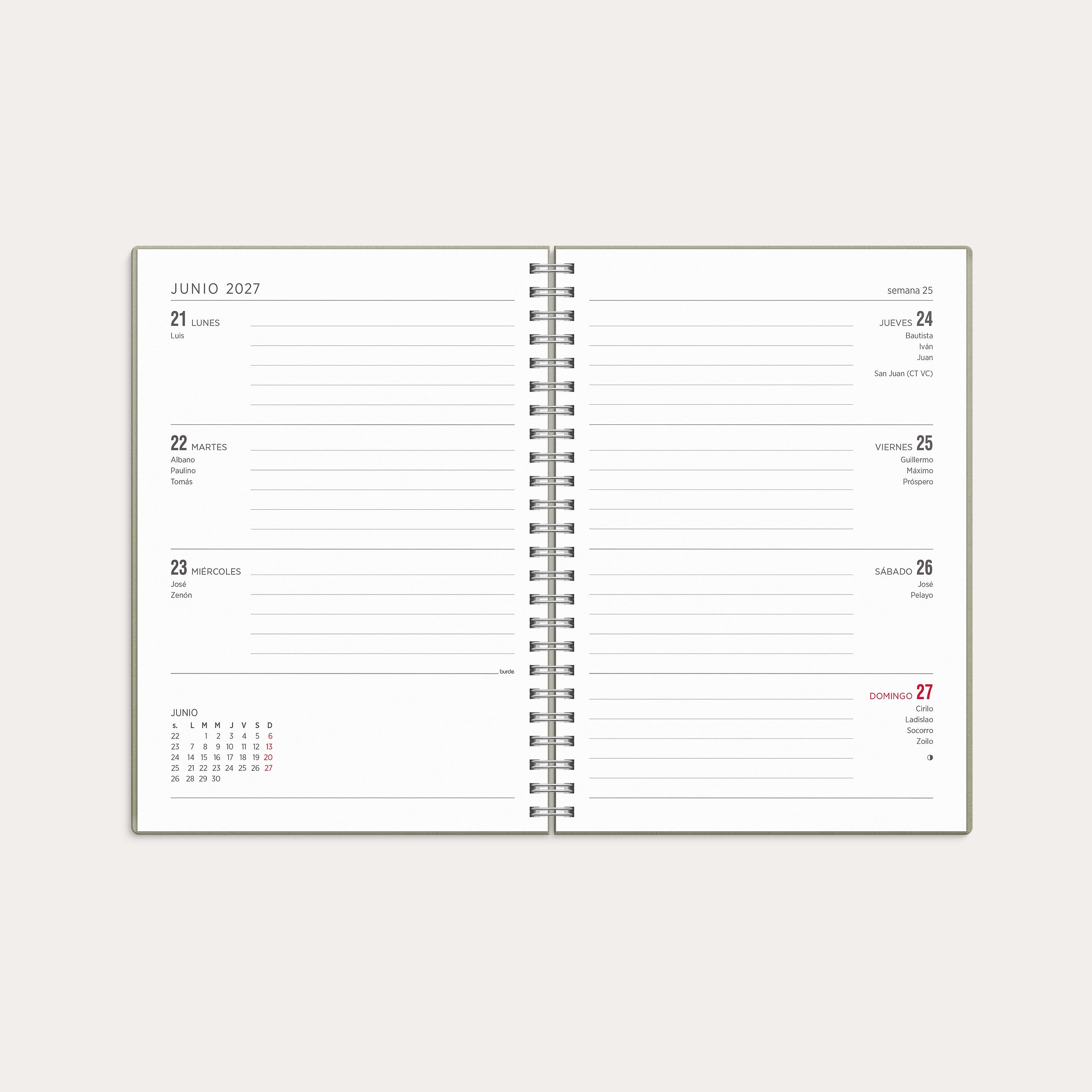 Calendario 26/27 Senator A5 Story Hoja