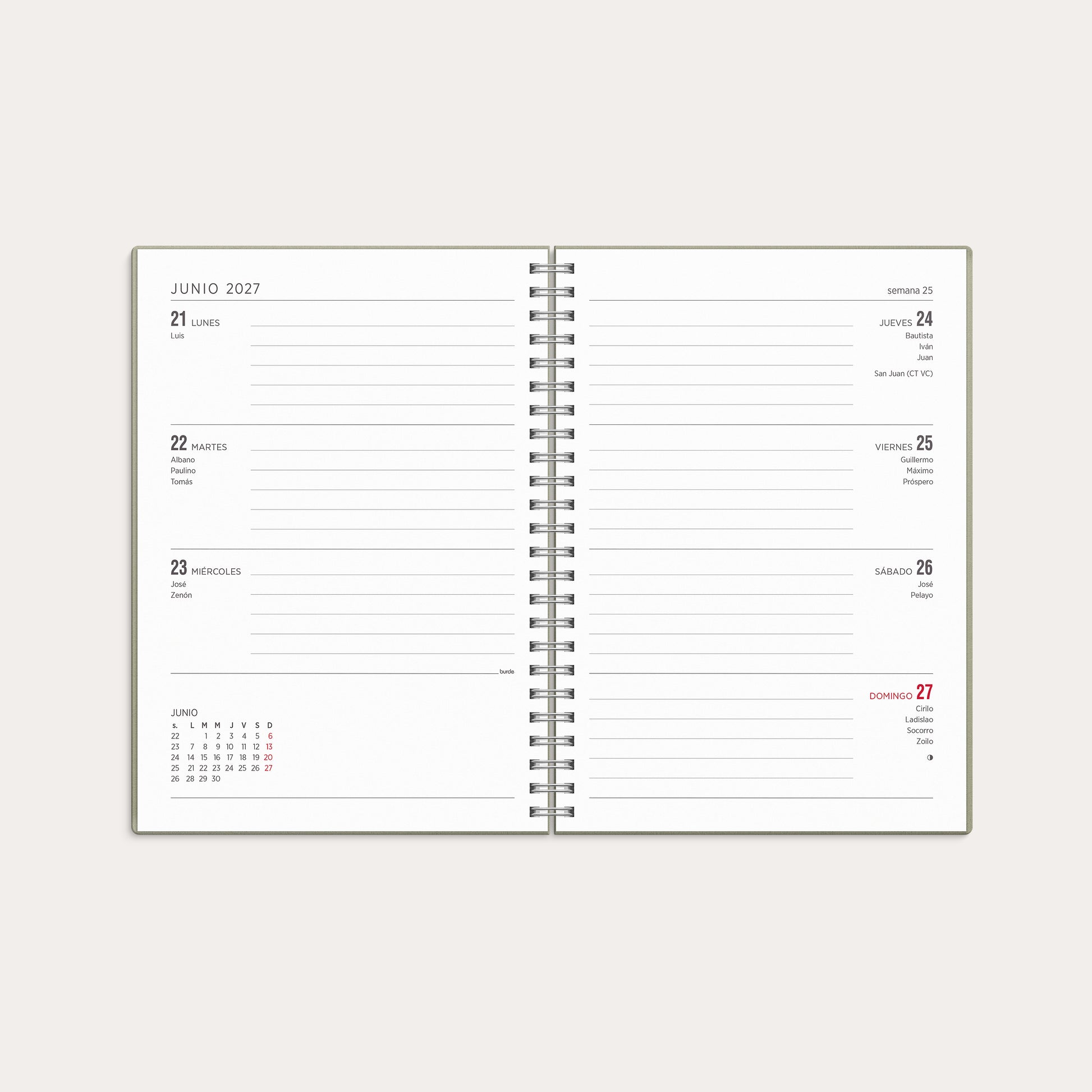 Calendario 26/27 Senator A5 Story Hoja – detail view