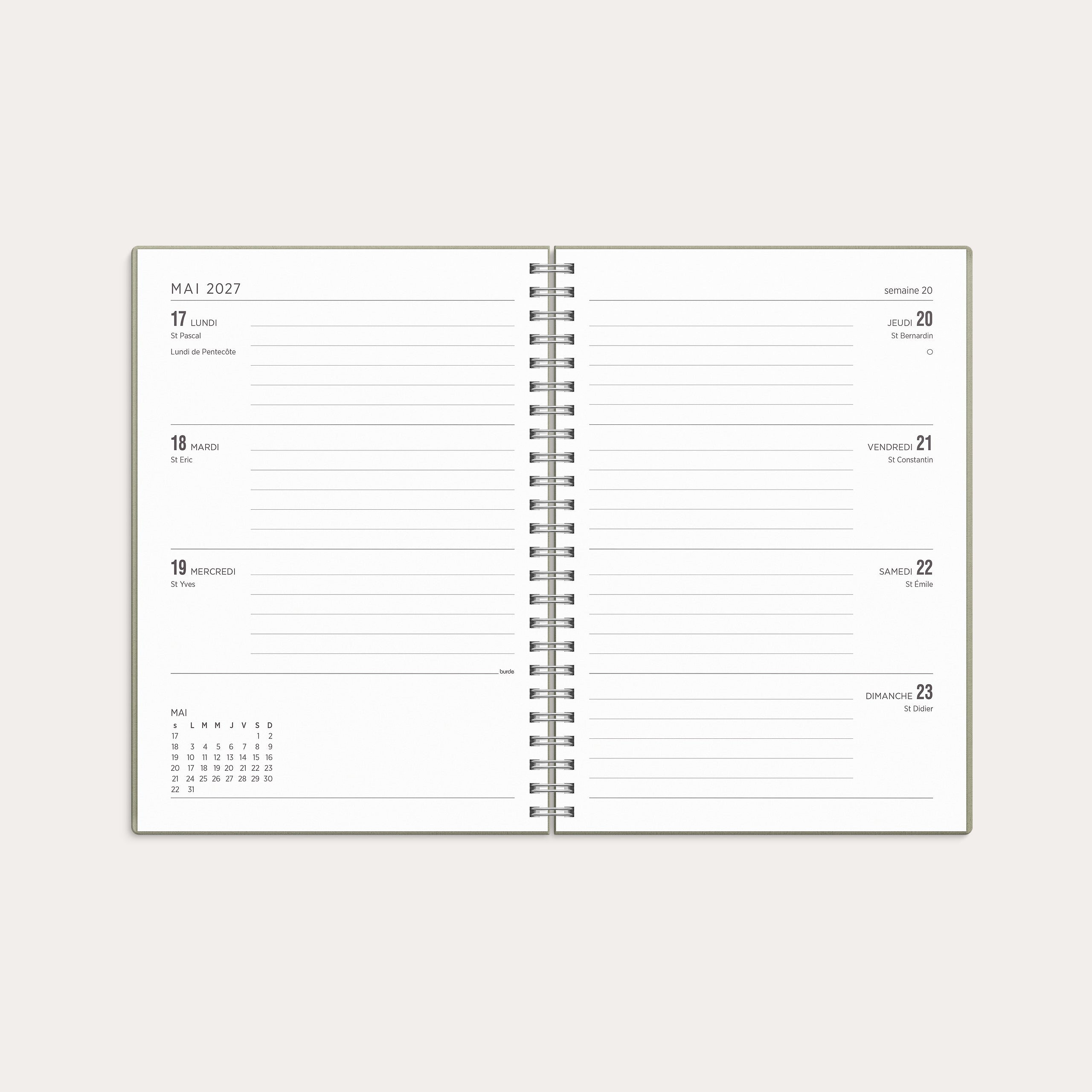 Calendrier 26/27 Senator A5 Story Feuille