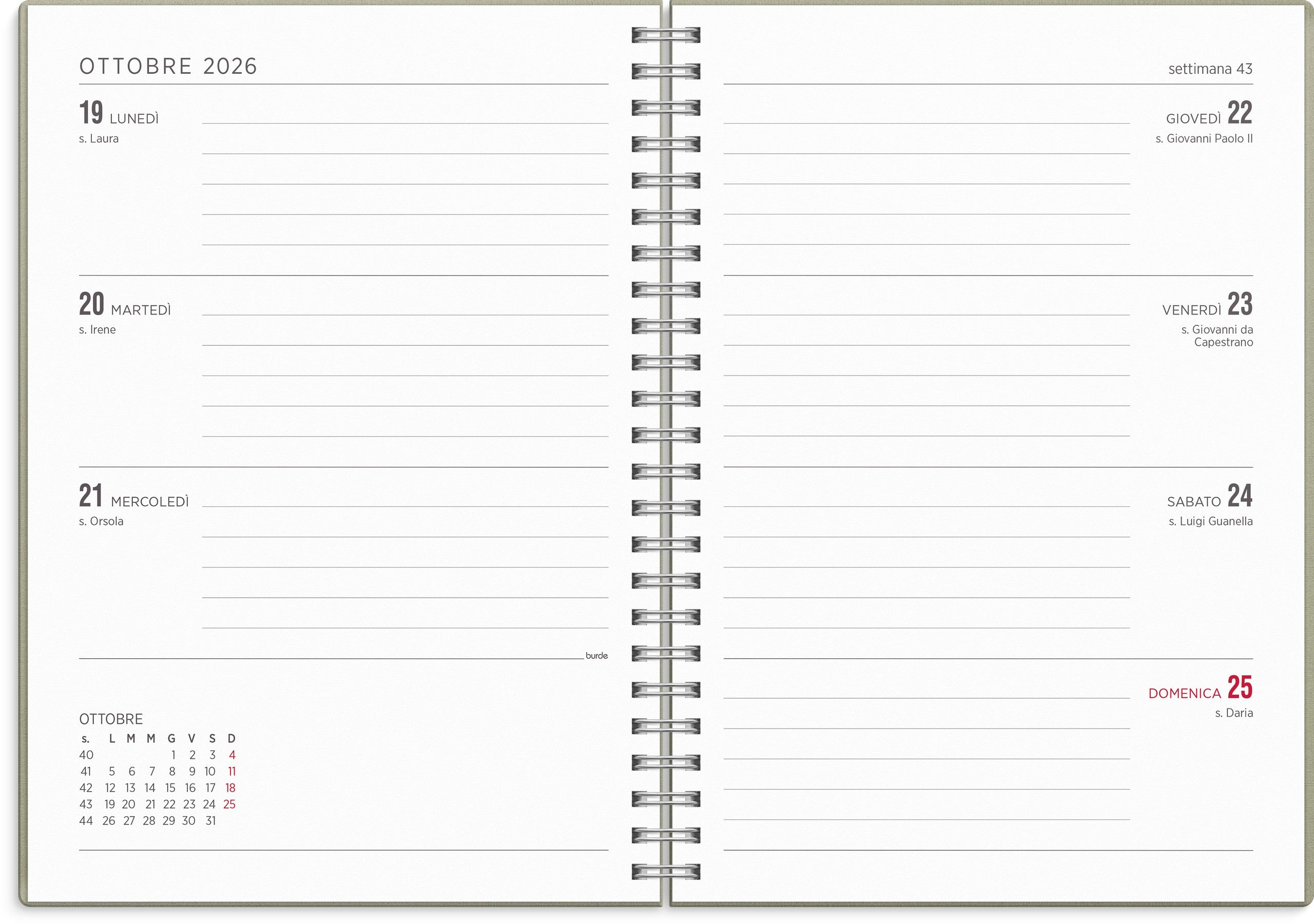Calendario 26/27 Senator A5 Story Foglia
