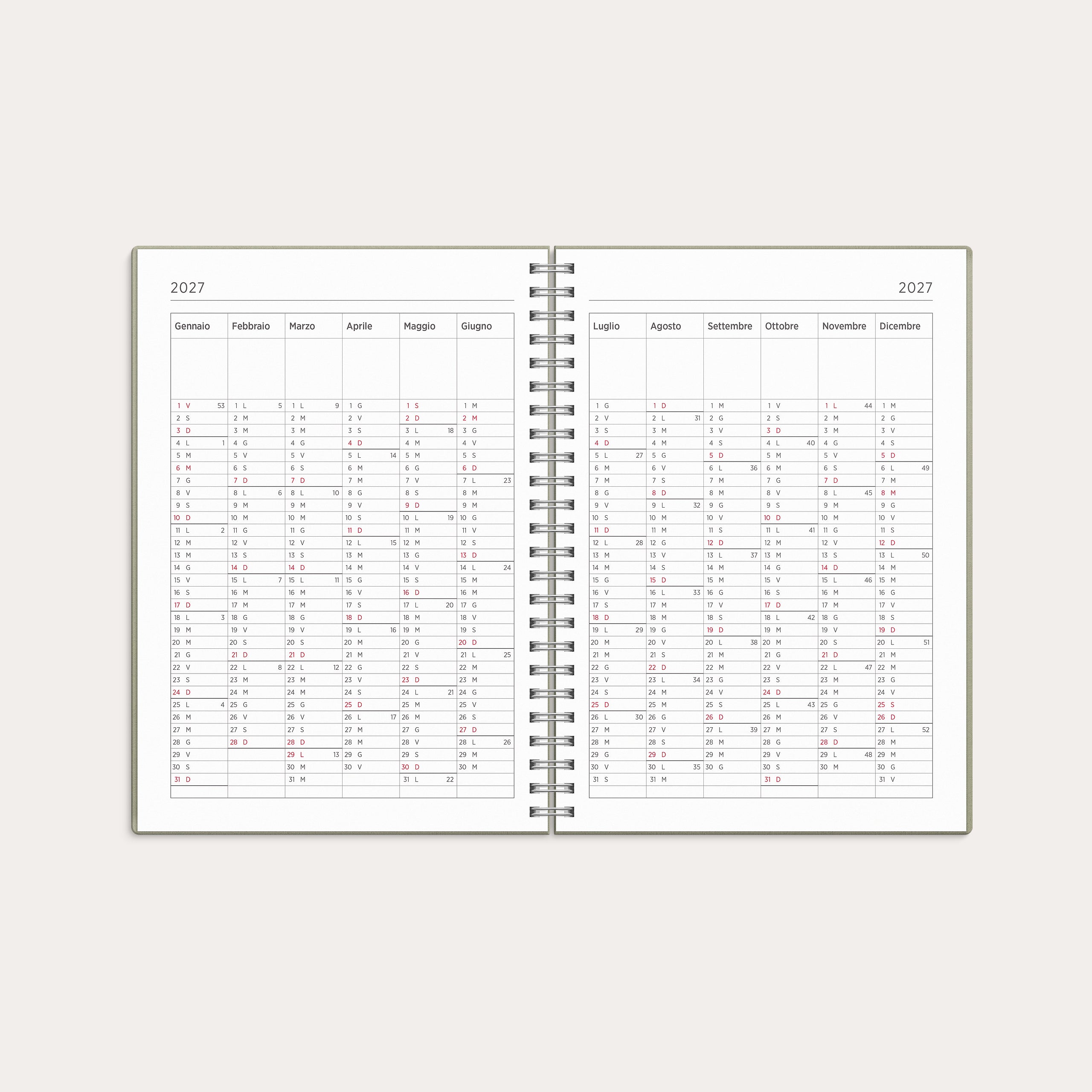 Calendario 26/27 Senator A5 Story Foglia