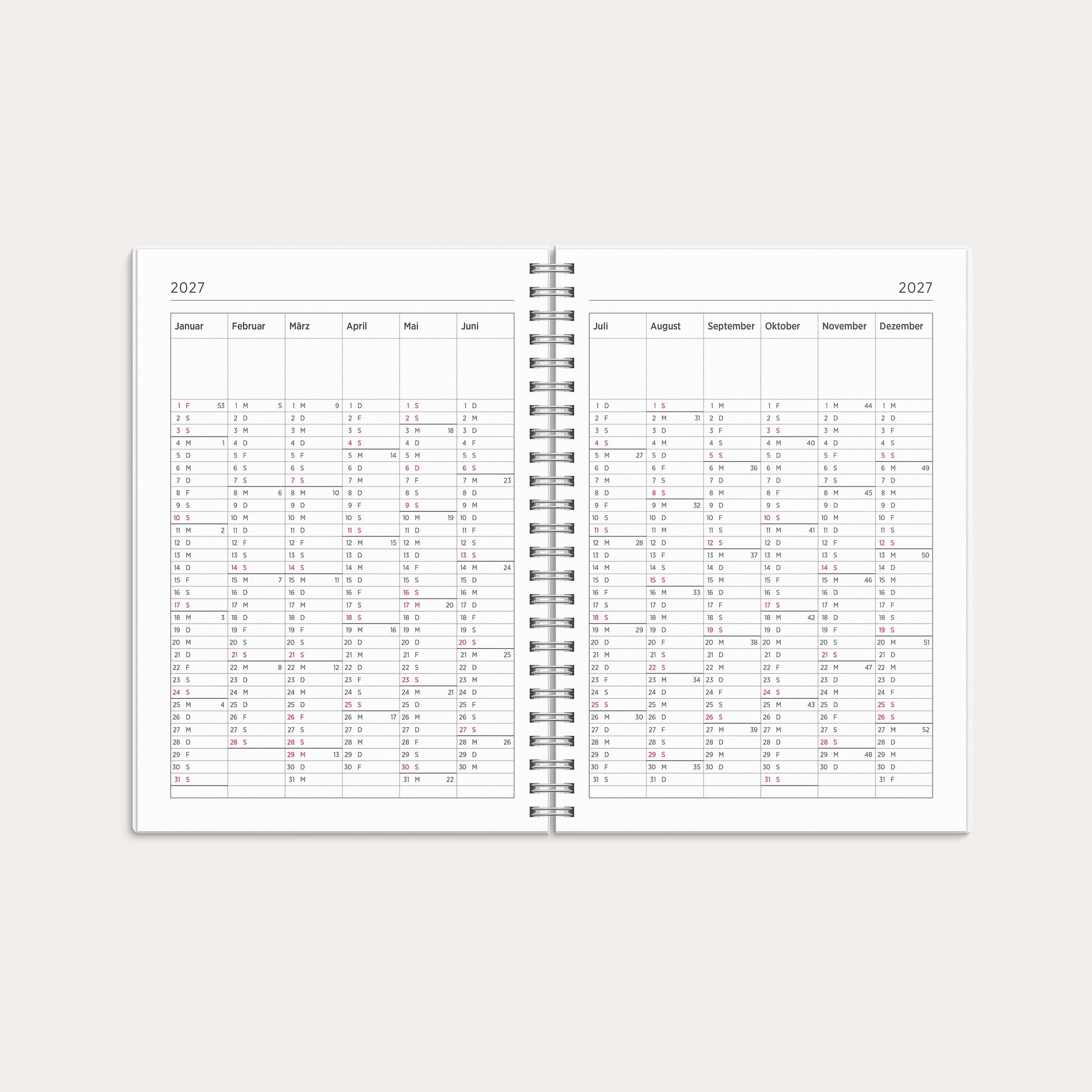 Kalender 26/27 Senator A5 Star – detail view