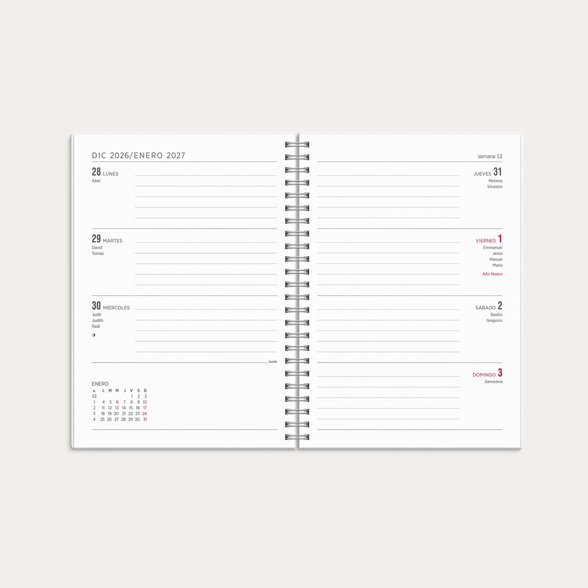 Calendario 26/27 Senator A5 Estrella – detail view