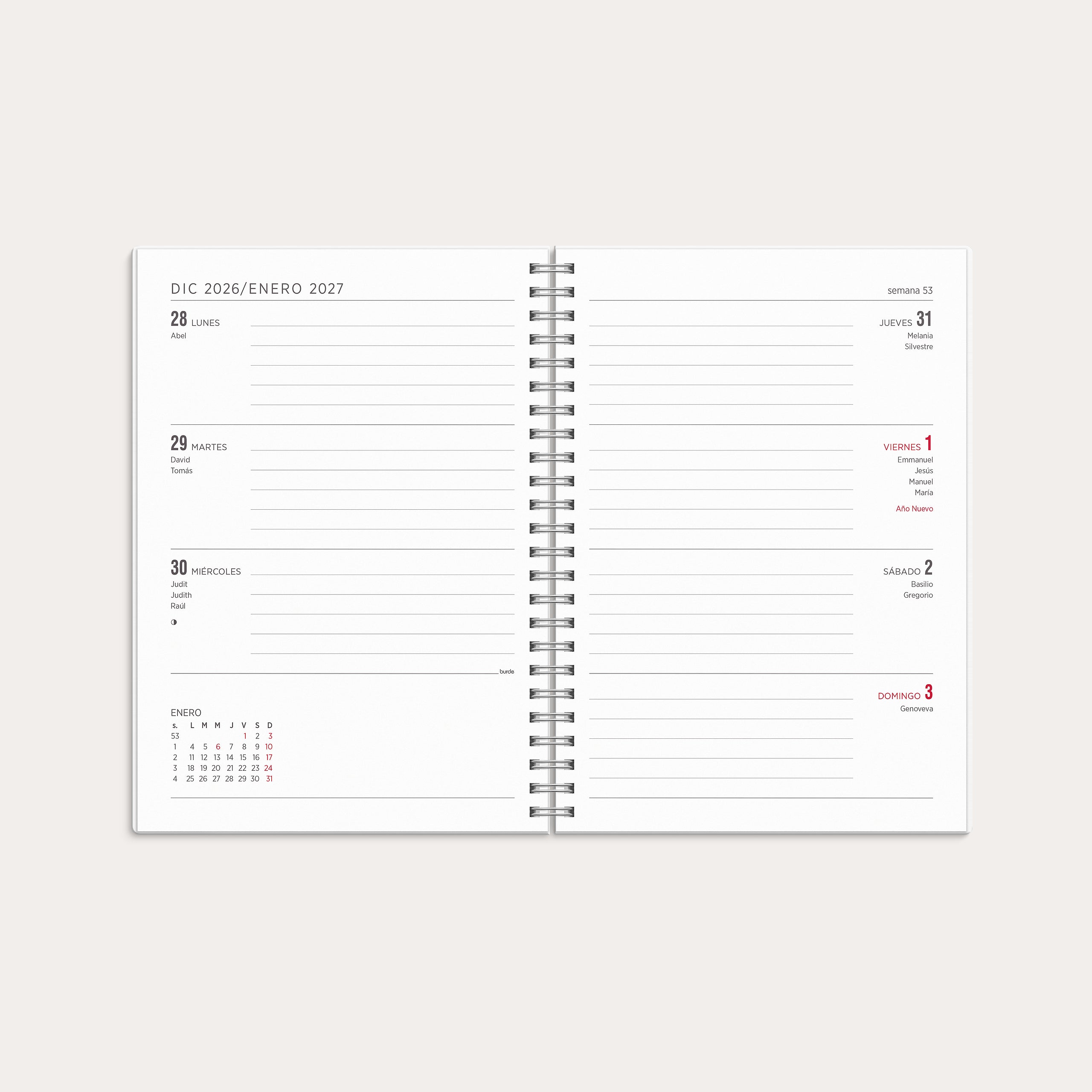 Calendario 26/27 Senator A5 Estrella