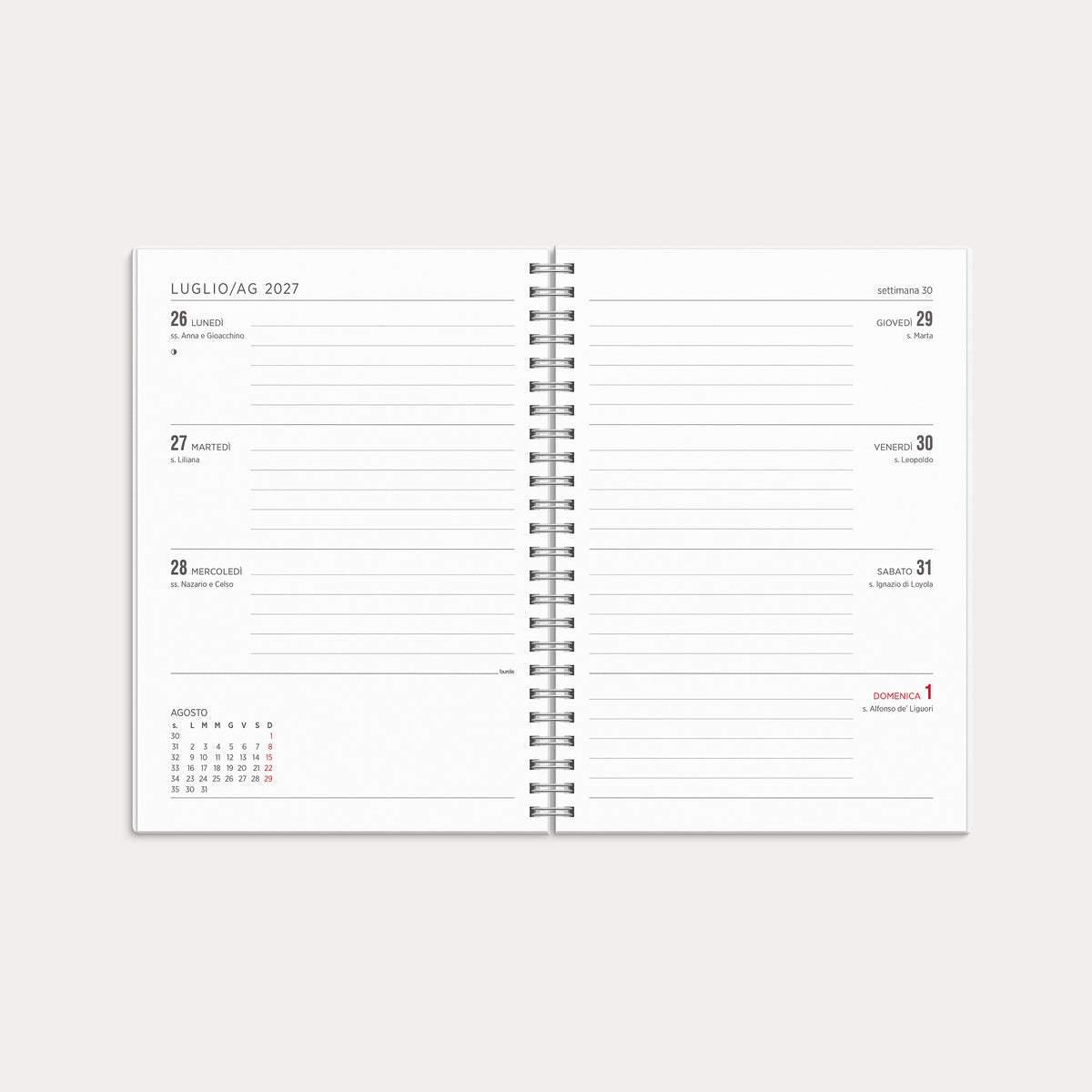 Calendario 26/27 Senator A5 Stella