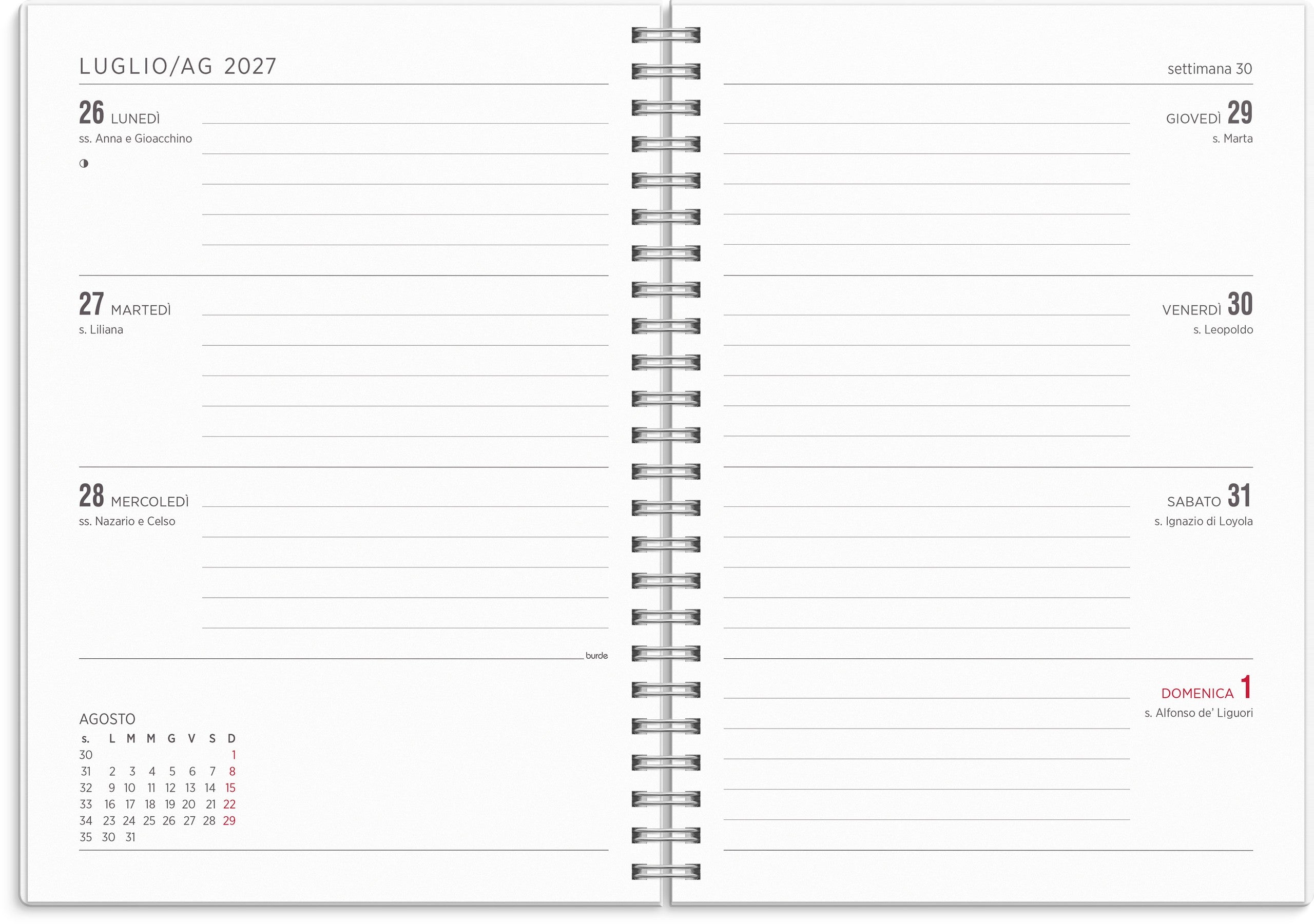 Calendario 26/27 Senator A5 Stella