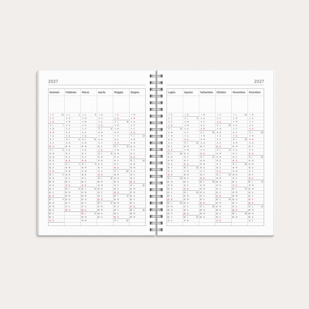 Calendario 26/27 Senator A5 Stella