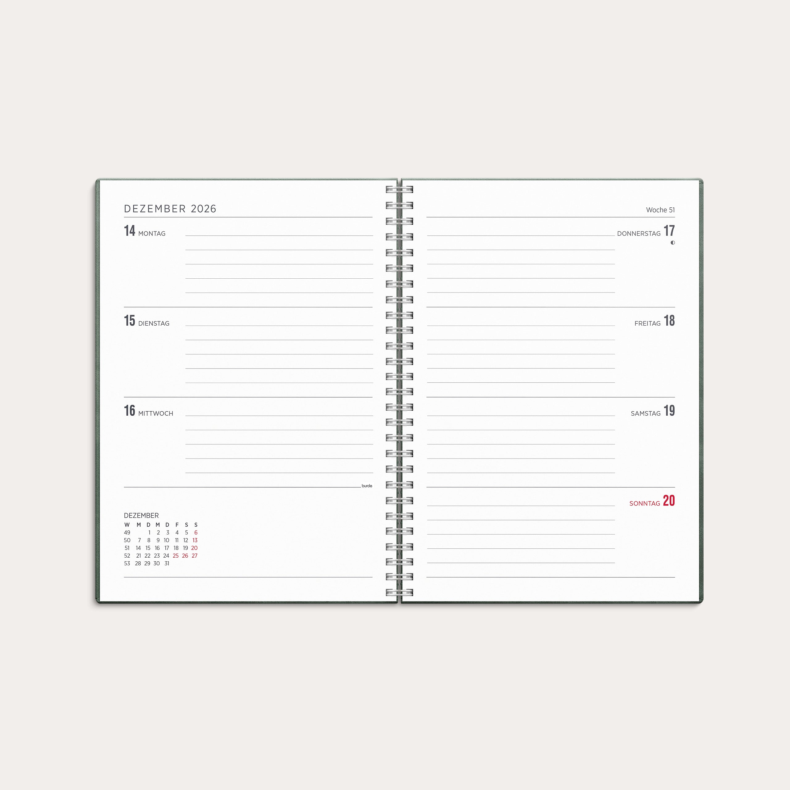 Kalender 26/27 Senator A5 Twist Grün