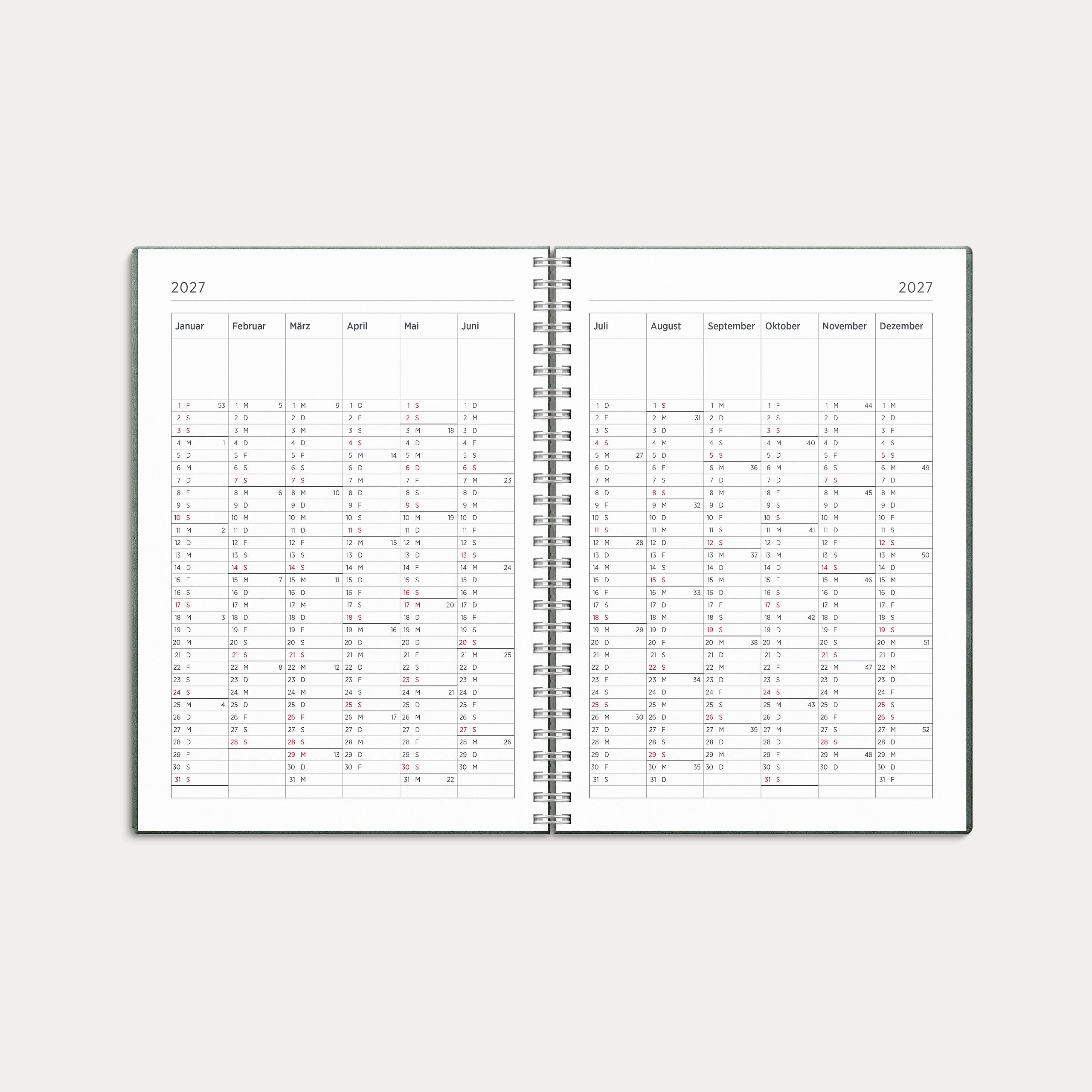 Kalender 26/27 Senator A5 Twist Grün