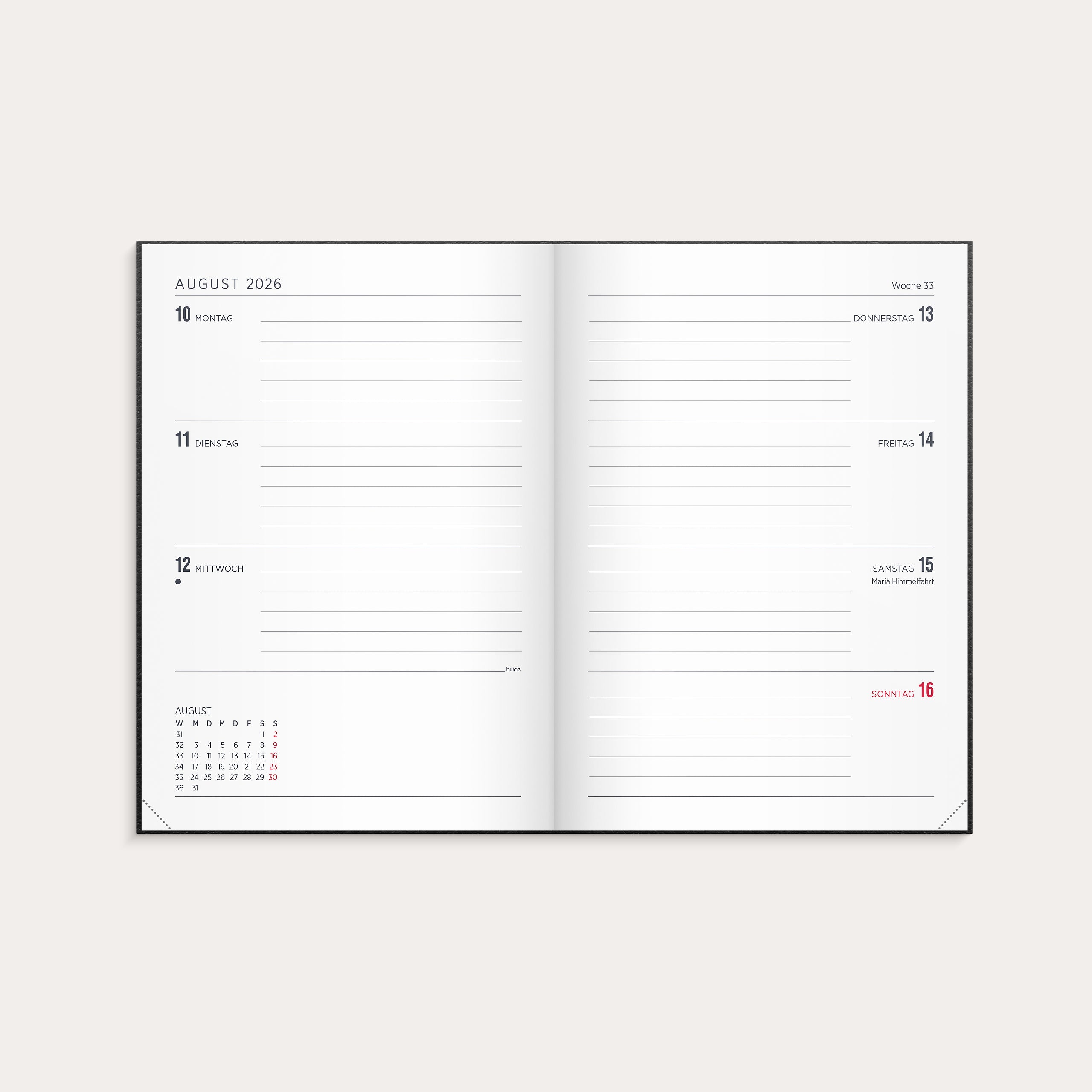 Kalender 26/27 Senator A5 Vega Schwarz