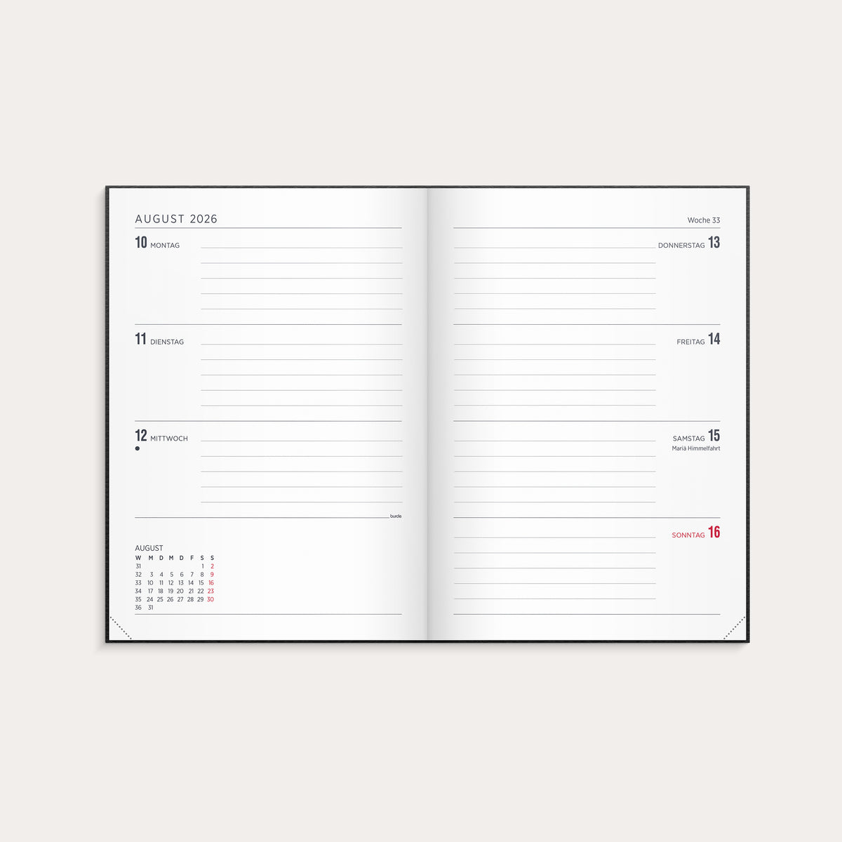 Kalender 26/27 Senator A5 Vega Schwarz