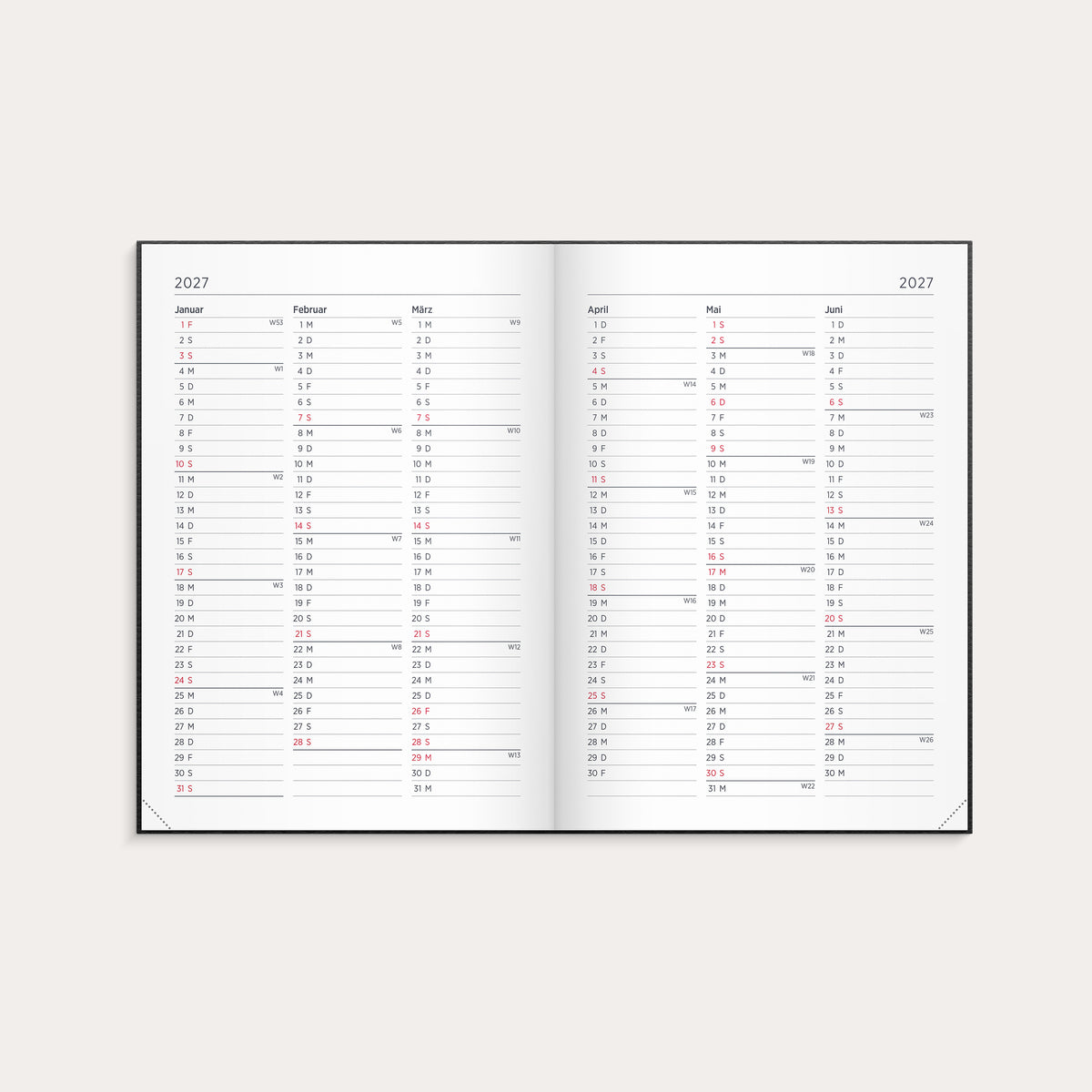 Kalender 26/27 Senator A5 Vega Schwarz
