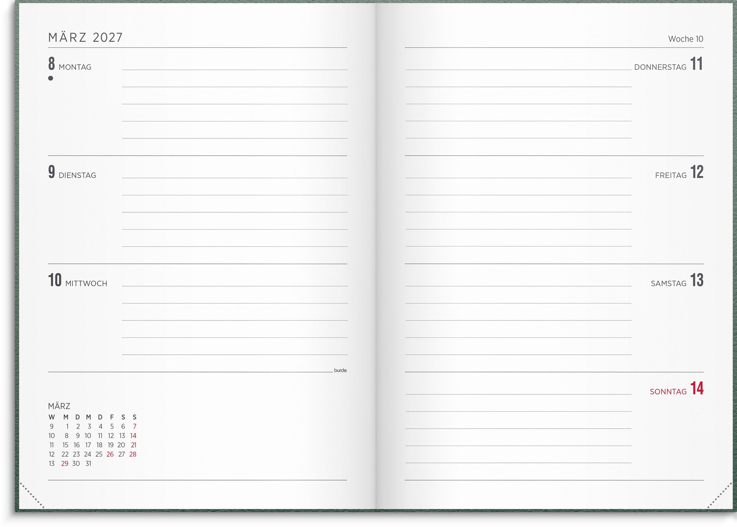 Calendrier 26/27 Senator A5 Vega Noir