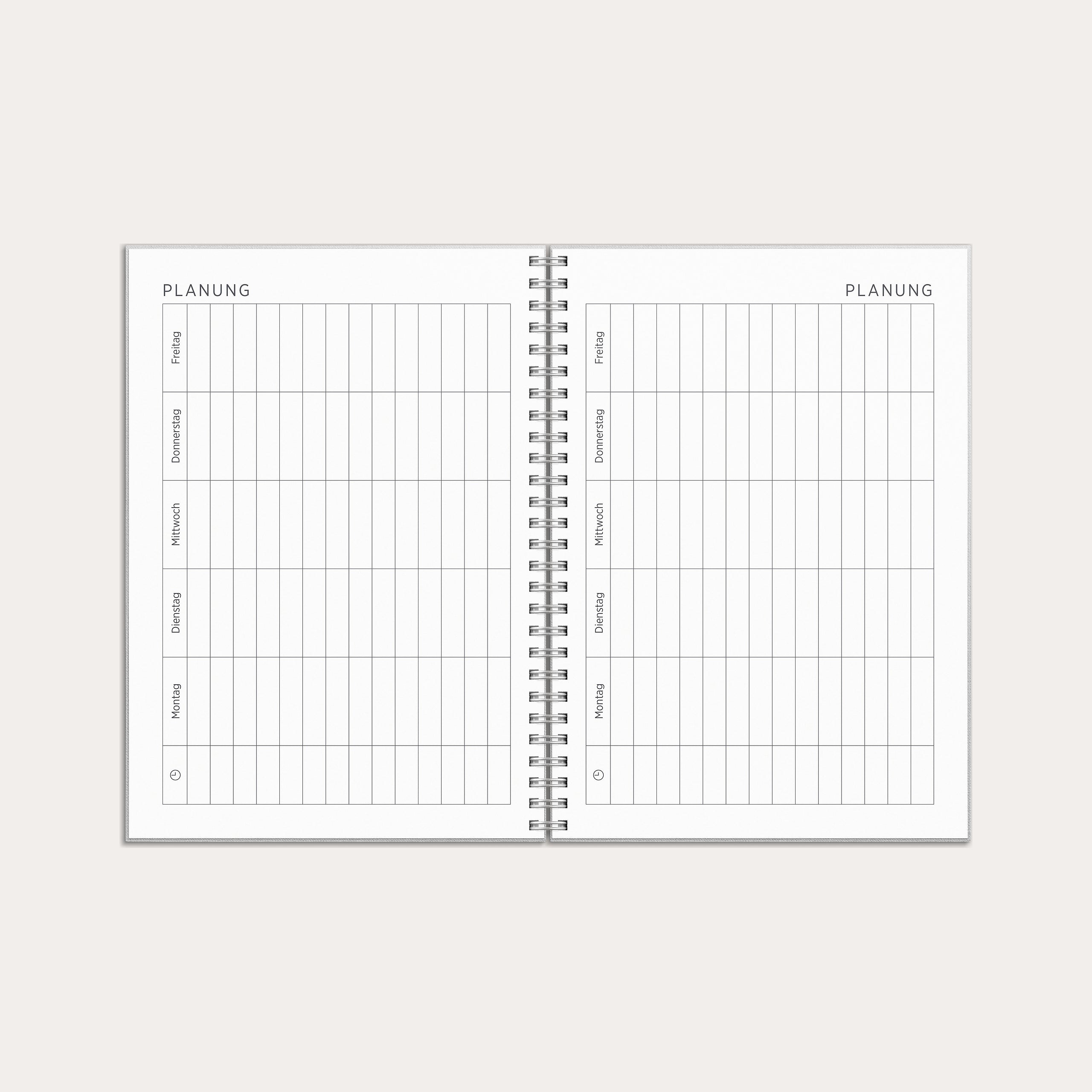 Kalender 26/27 Senator A5 Textil Hellgrau