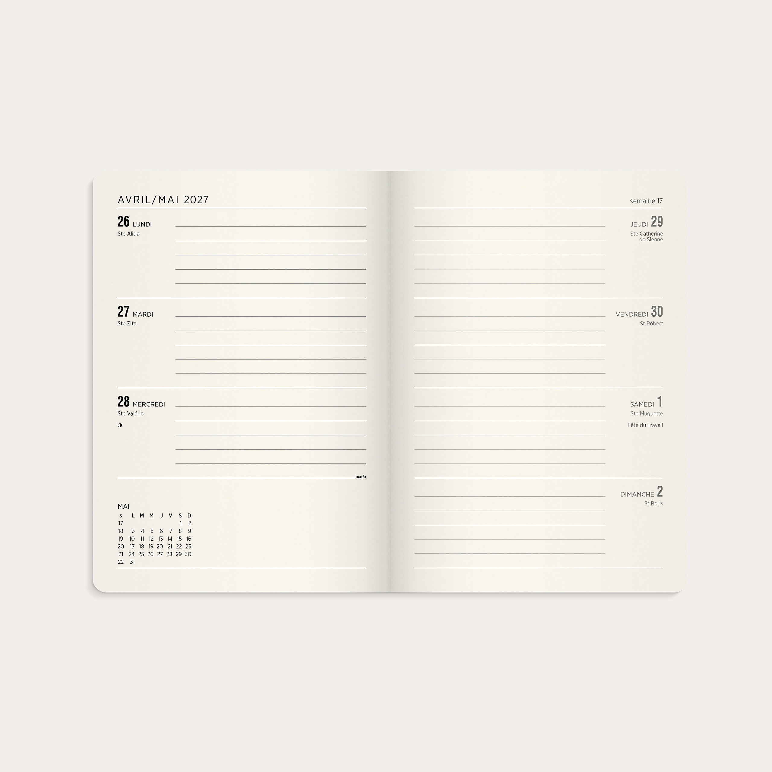 Calendrier 26/27 Senator A5 Forma Deluxe Marron