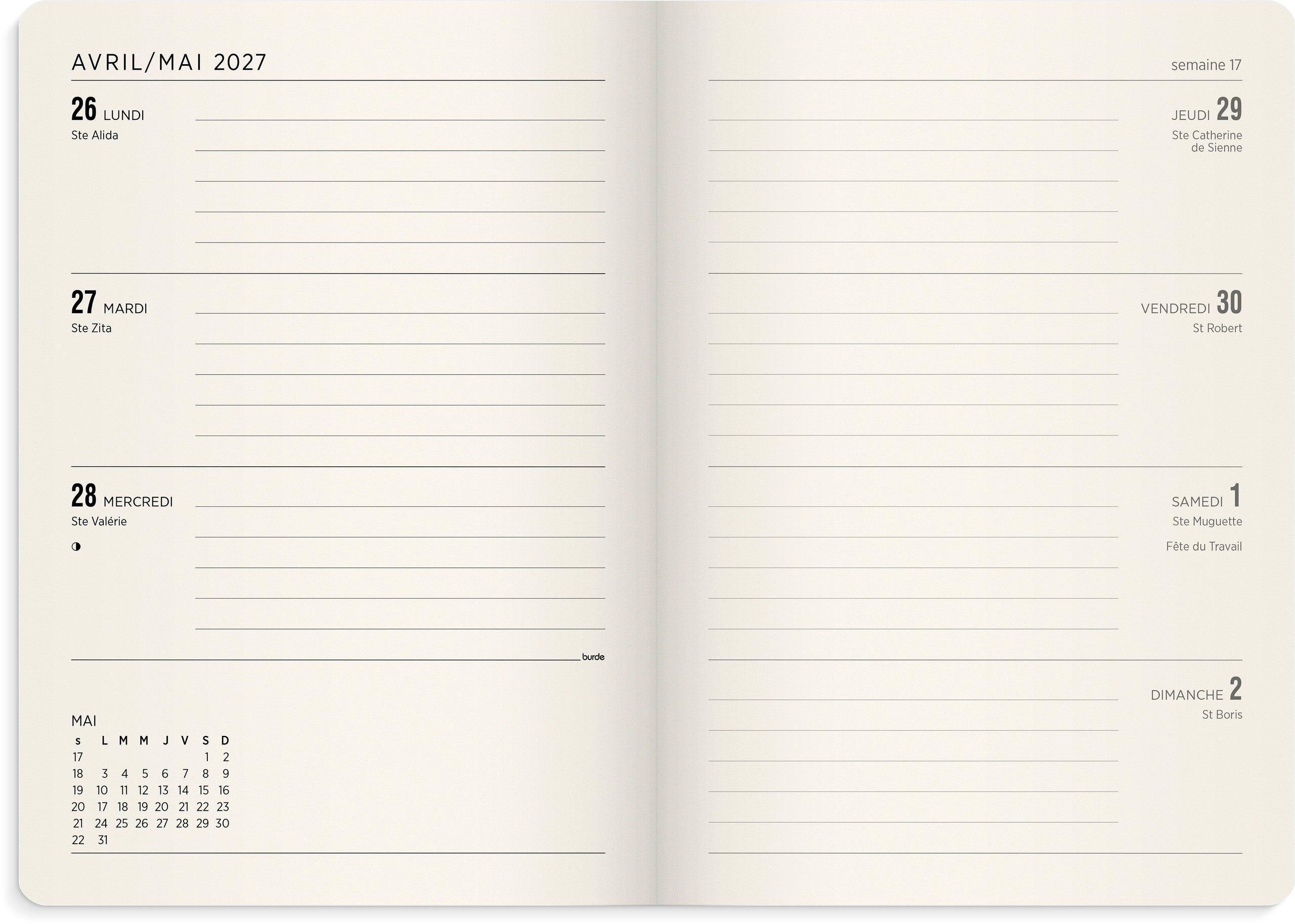 Calendrier 26/27 Senator A5 Forma Deluxe Marron