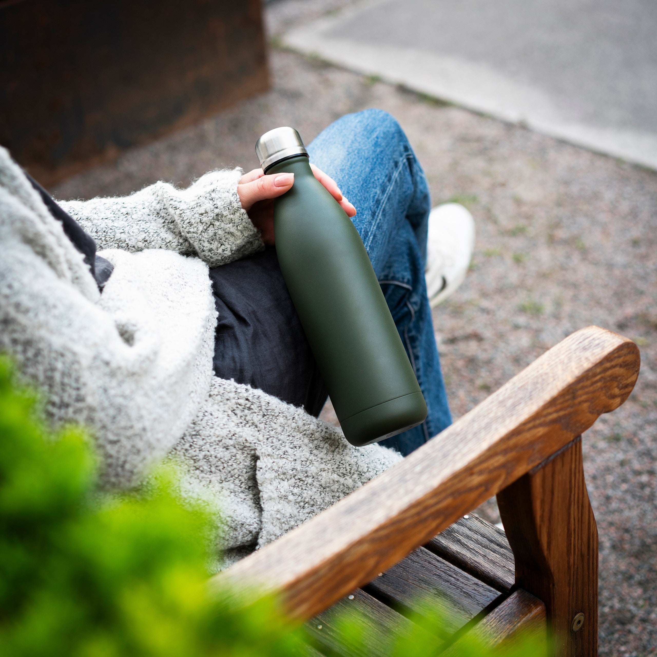 Thermosflasche Maxi Matte dark green