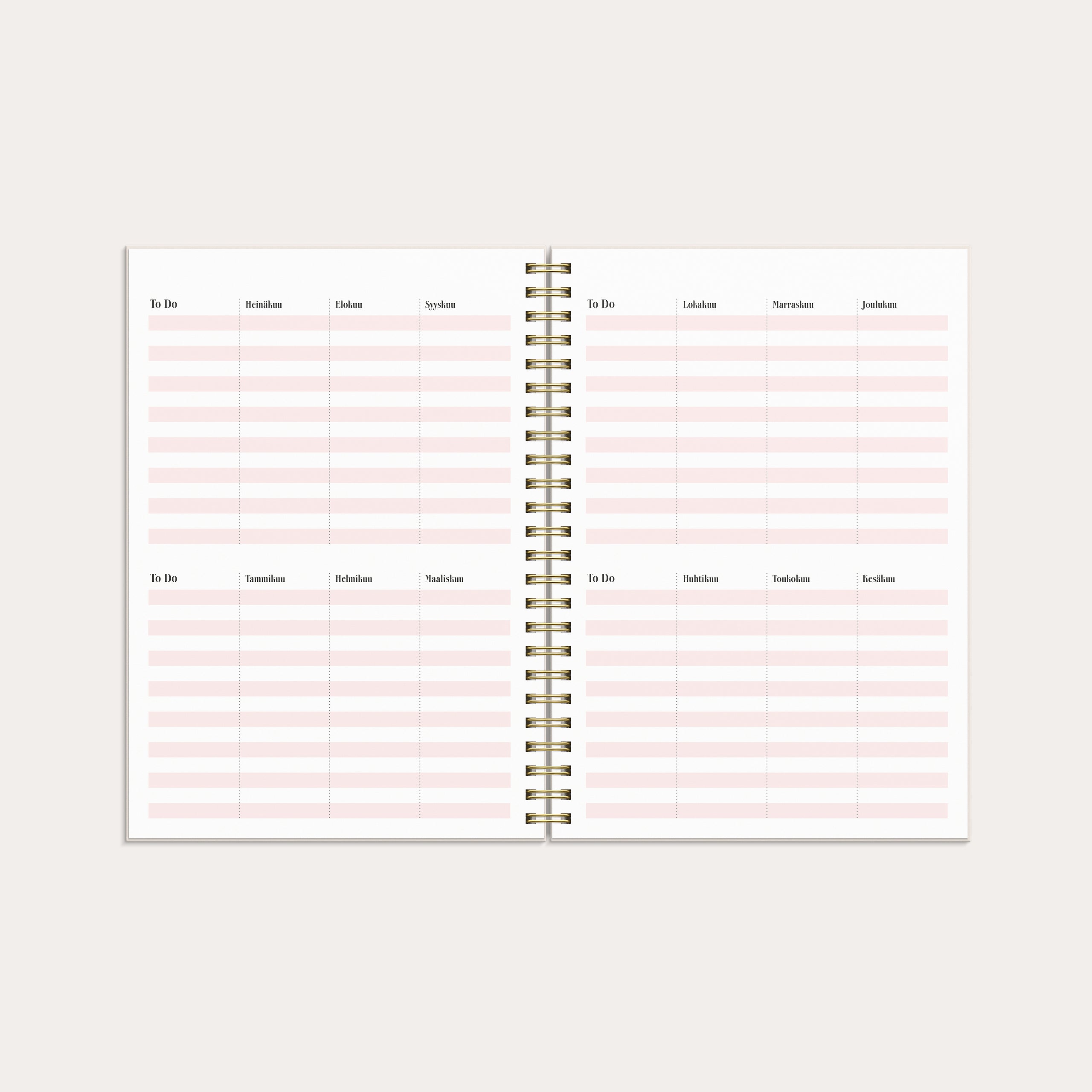 Life Planner Pink A5 26/27 – detail view
