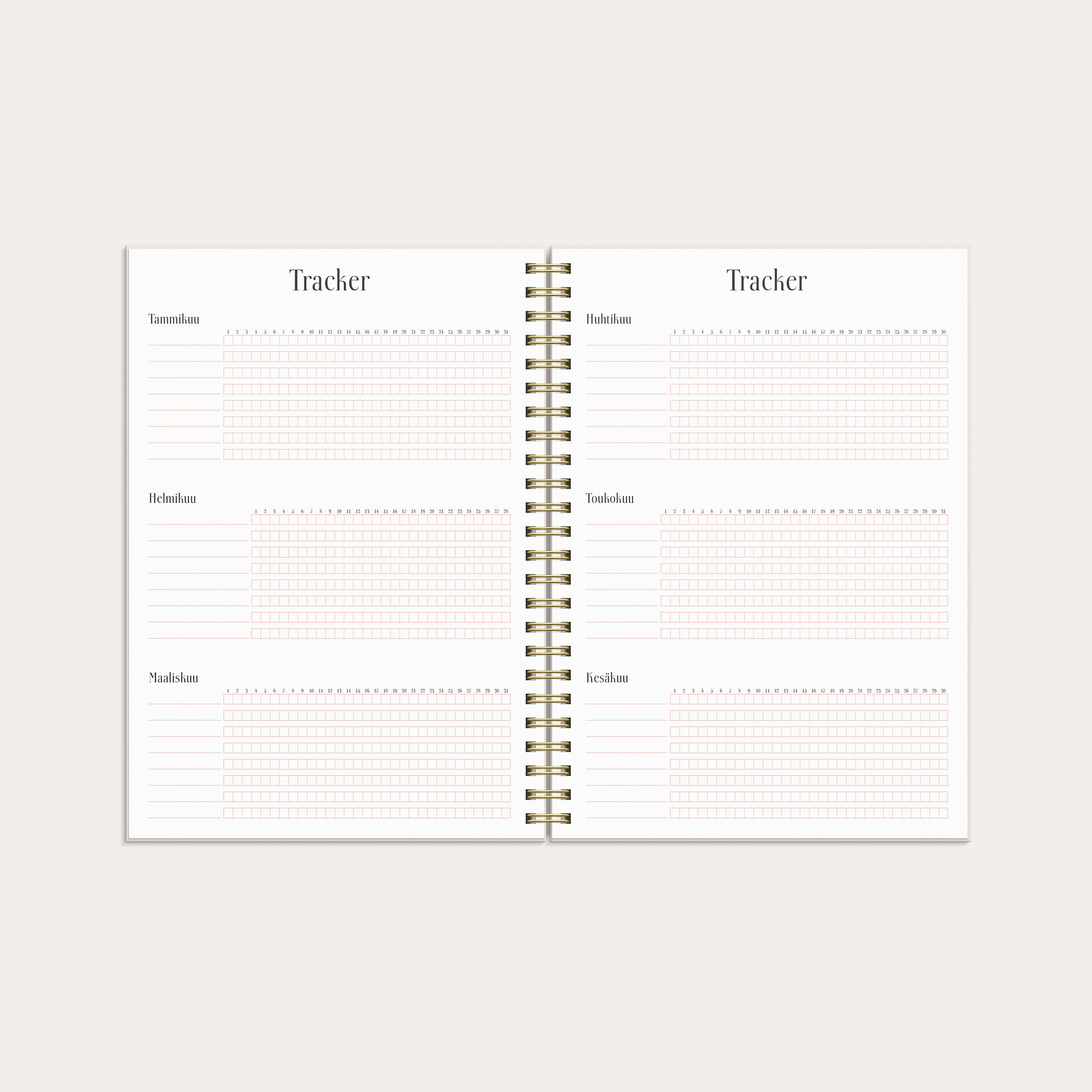 Life Planner Pink A5 26/27 – detail view
