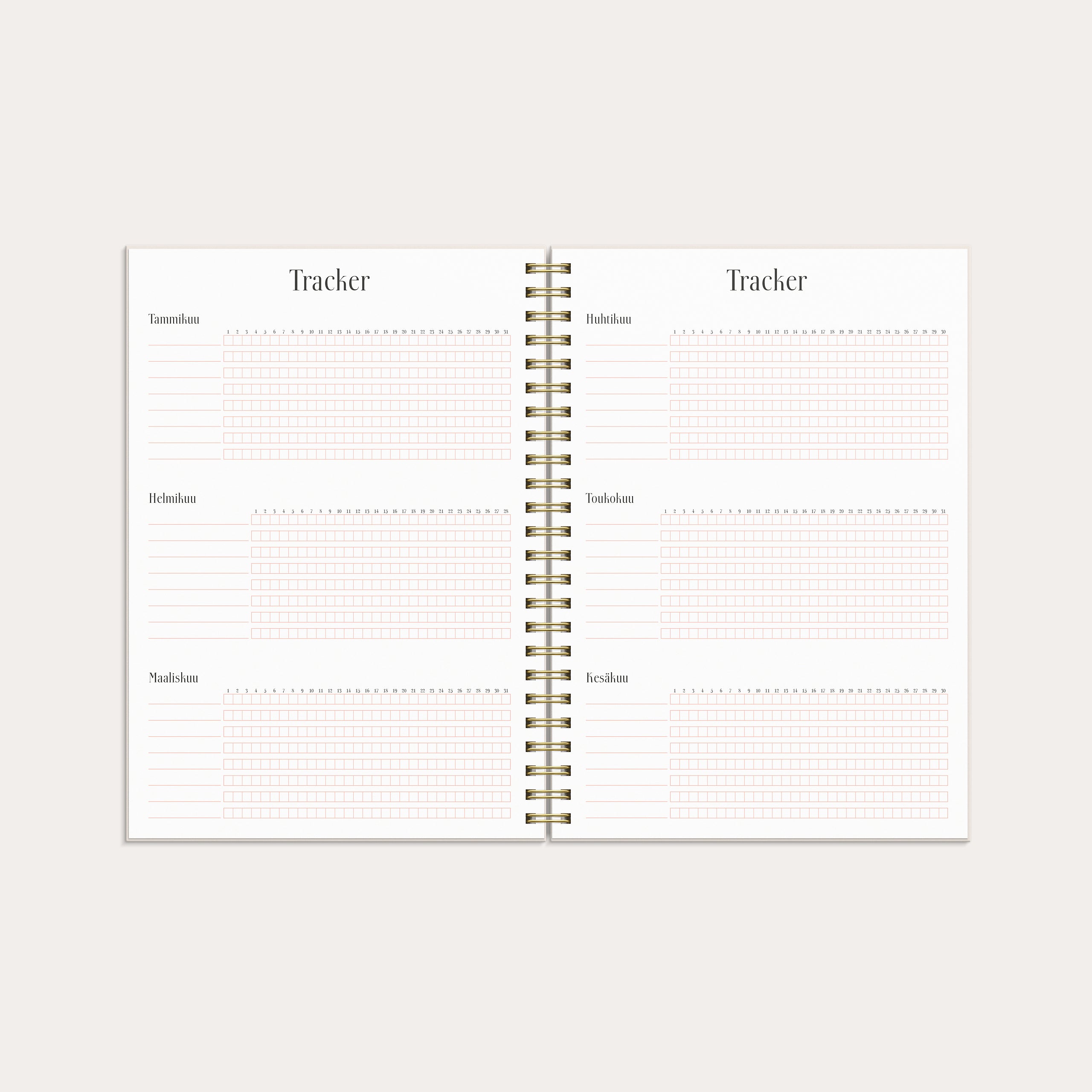 Life Planner Pink A5 26/27 – detail view