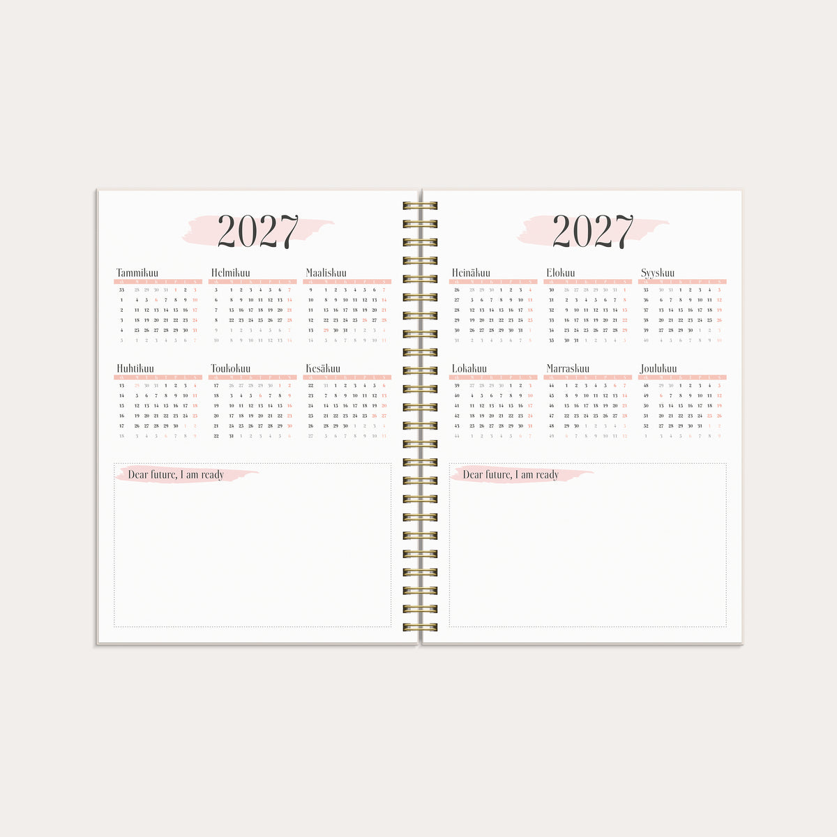 Life Planner Pink A5 26/27