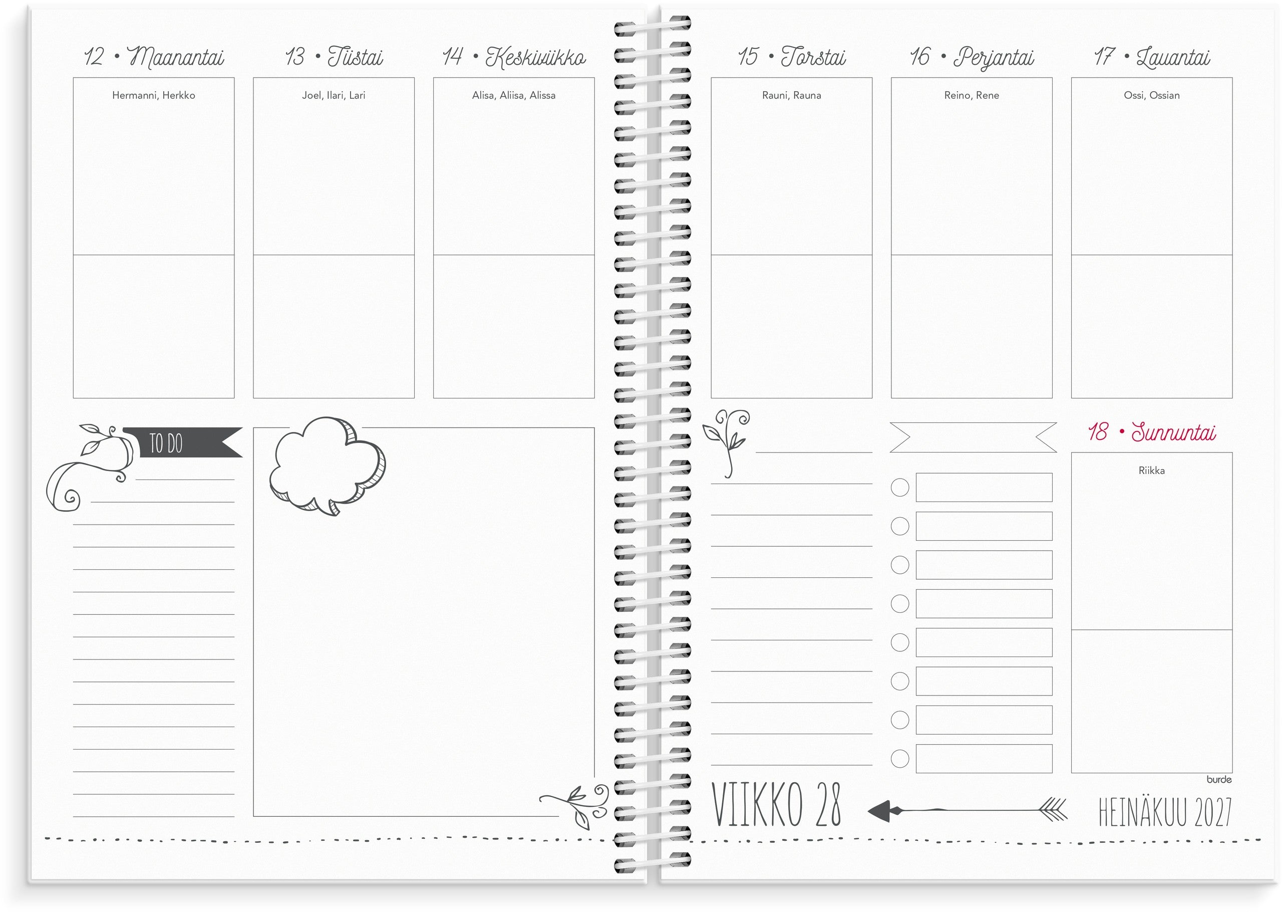 Kalenteri Scribble A5 26/27