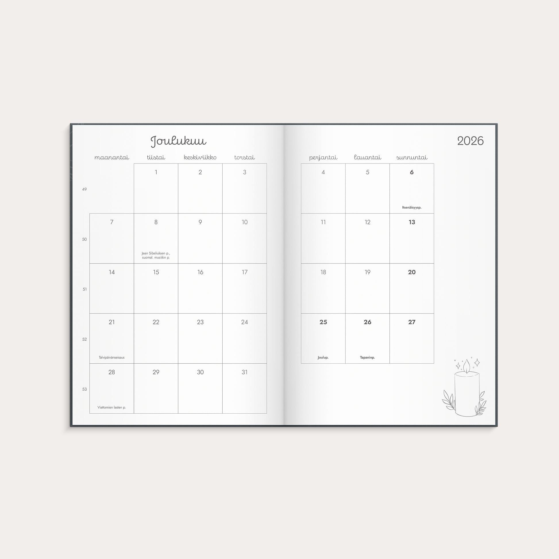 Kalenteri Doodle A5 26/27 sidottu – detail view