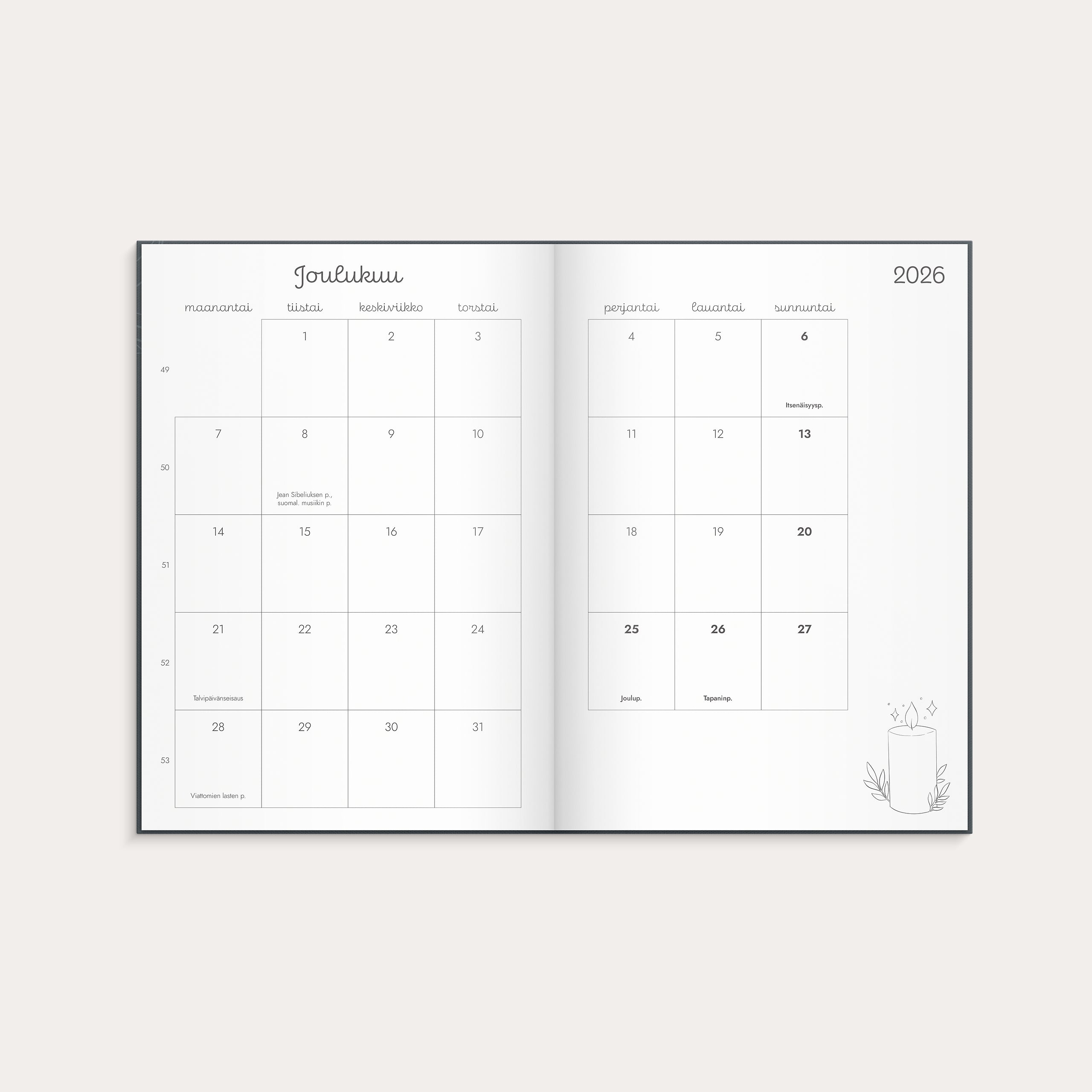 Kalenteri Doodle A5 26/27 sidottu – detail view