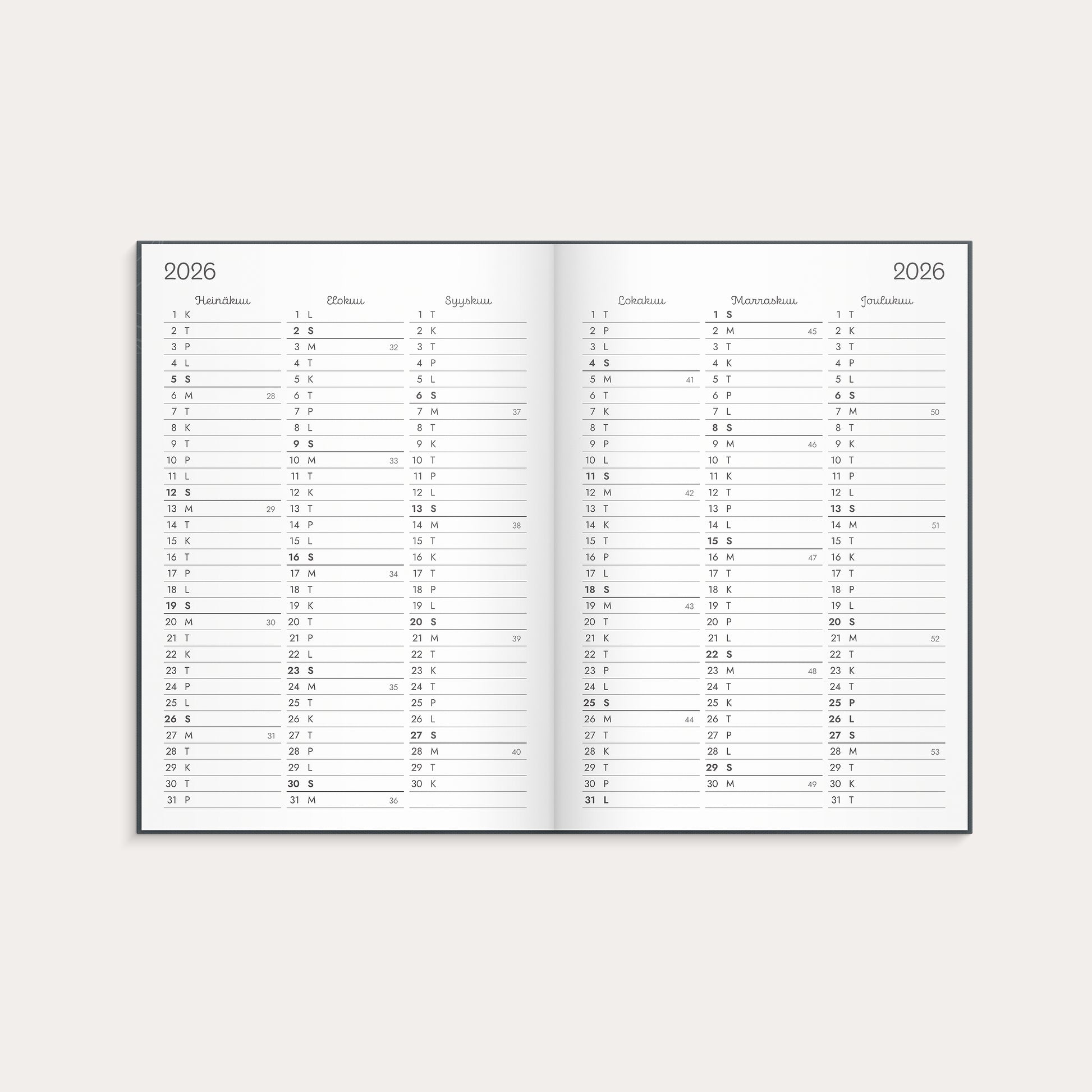 Kalenteri Doodle A5 26/27 sidottu – detail view