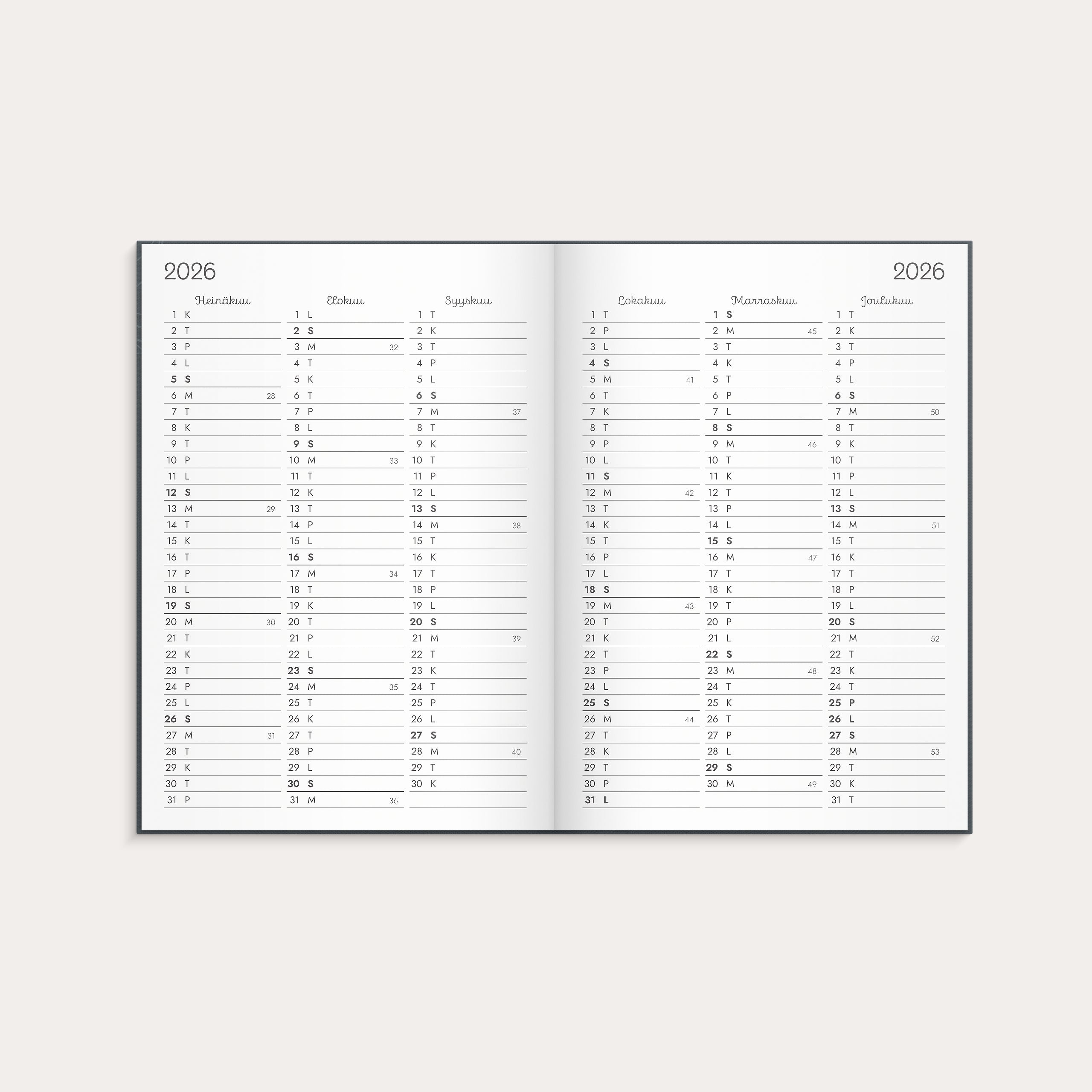 Kalenteri Doodle A5 26/27 sidottu – detail view