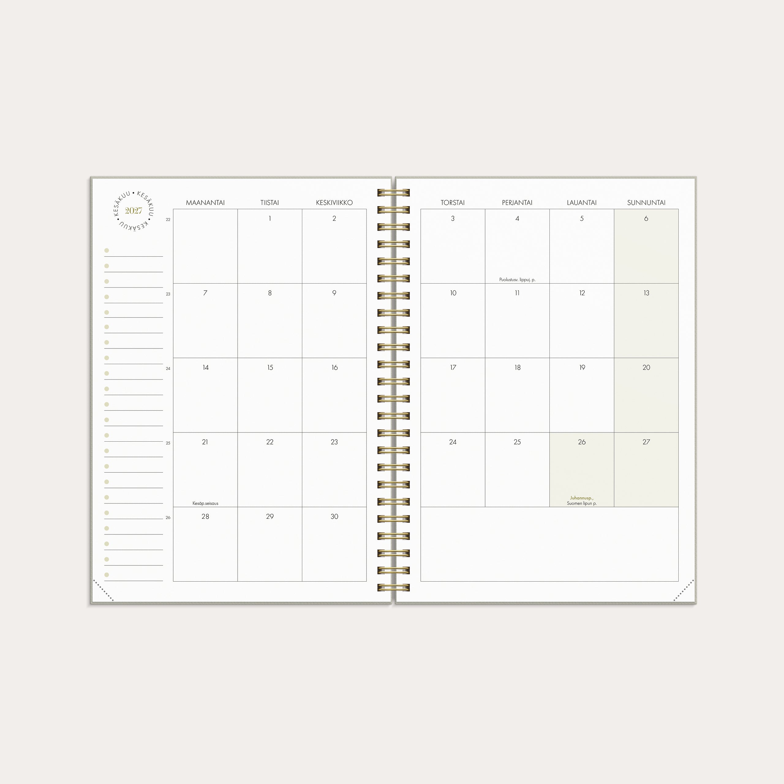 Life Planner Essentials A5 26/27 – detail view