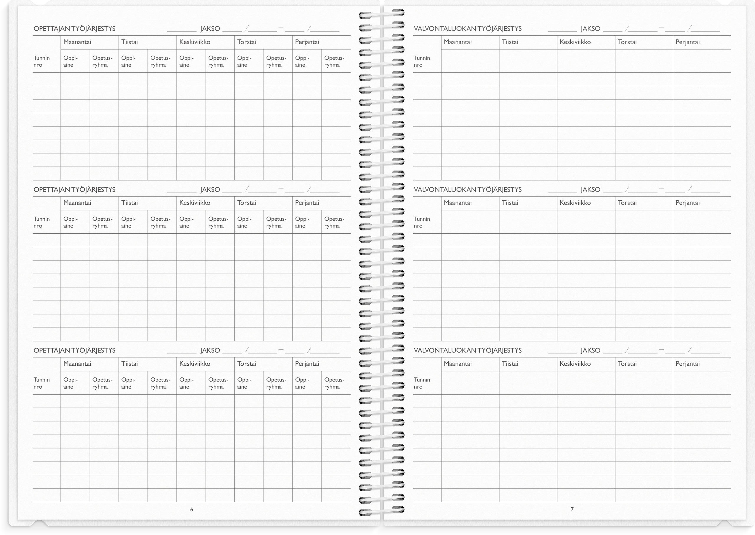 Opettajan tuntimuistio A5 26/27