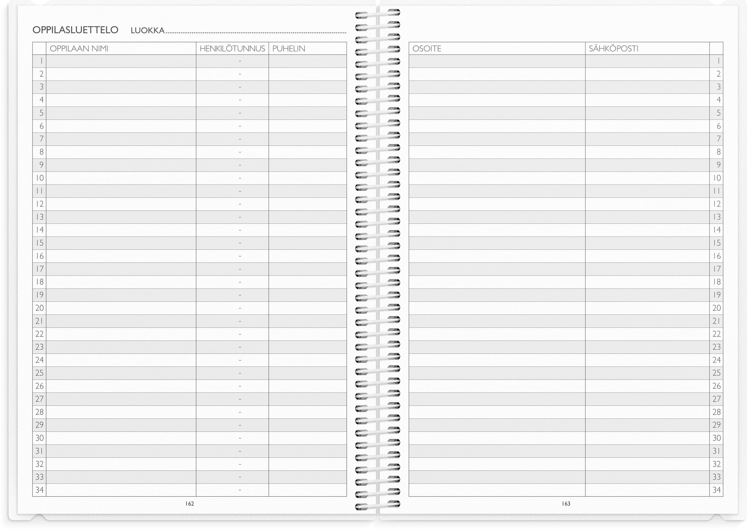 Opettajan tuntimuistio A5 26/27