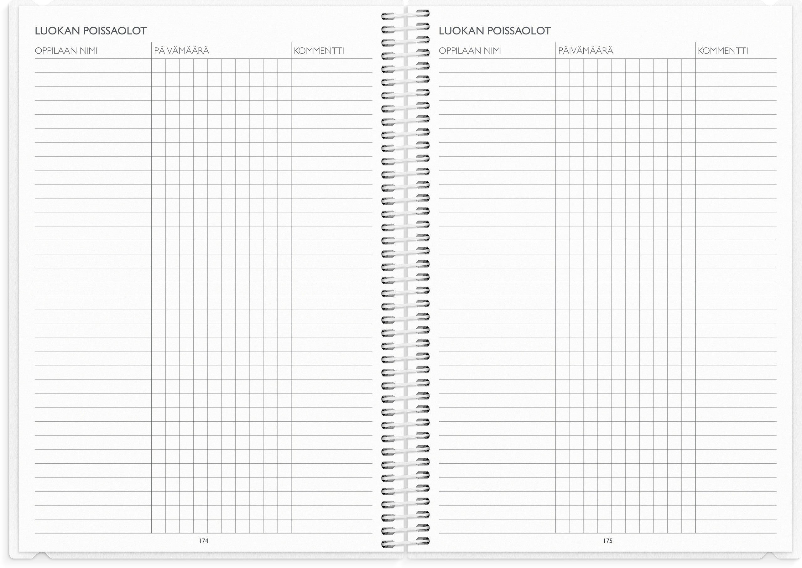 Opettajan tuntimuistio A5 26/27