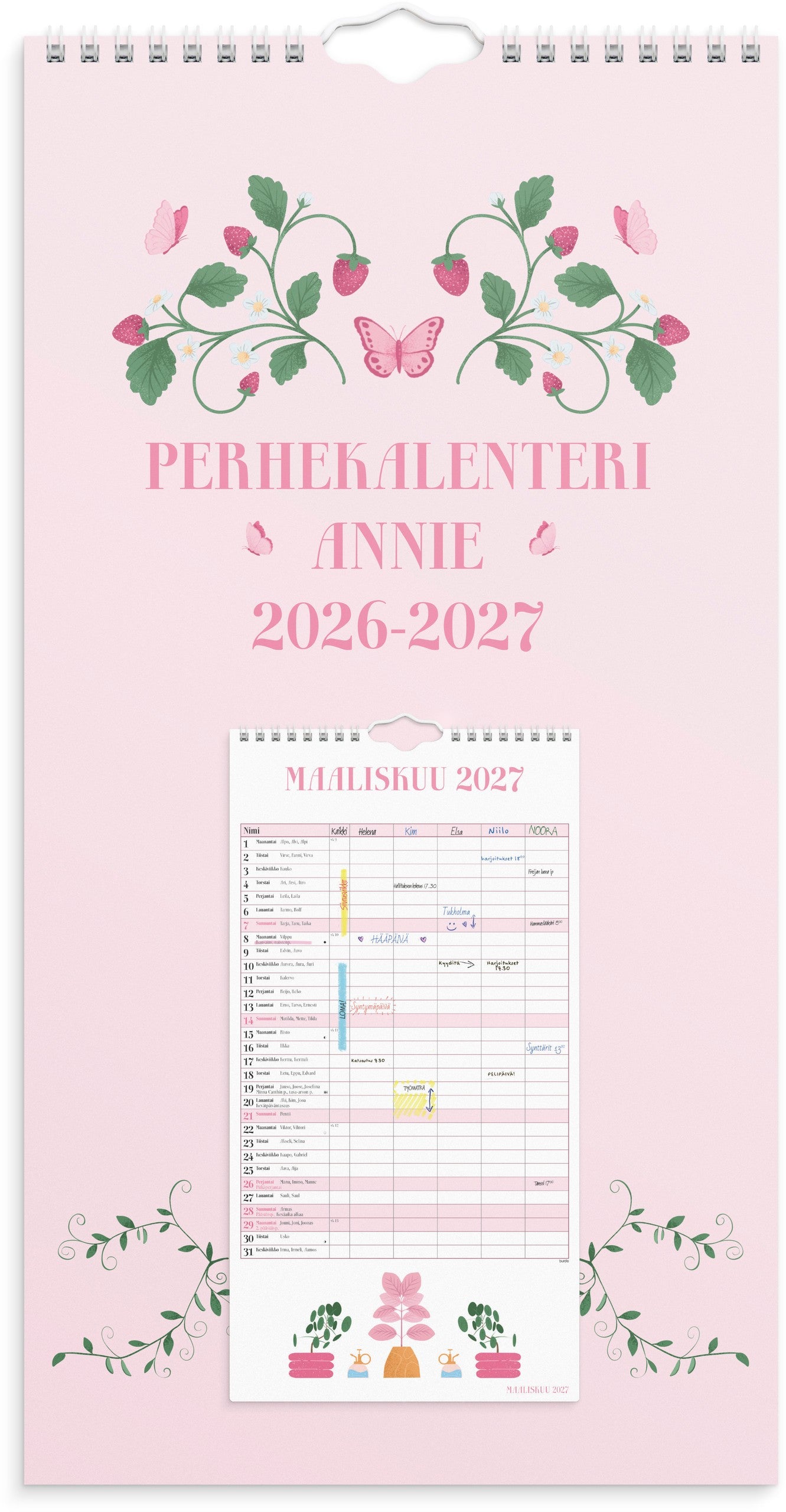 Perhekalenteri Annie 26/27