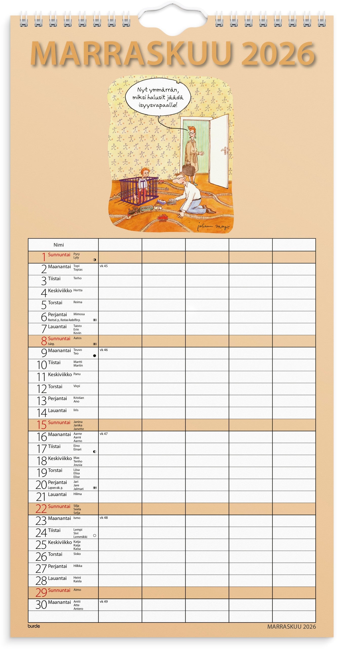 Perhekalenteri Hauska 26/27