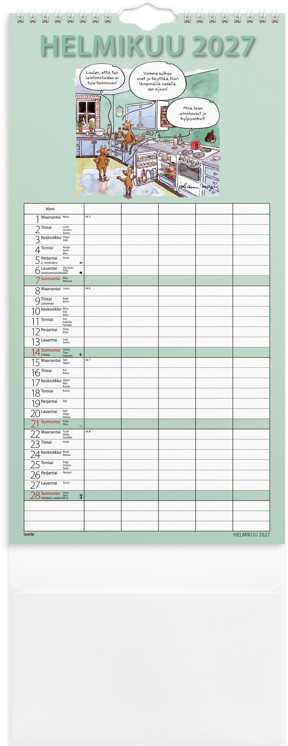 Perhekalenteri Hauska 26/27